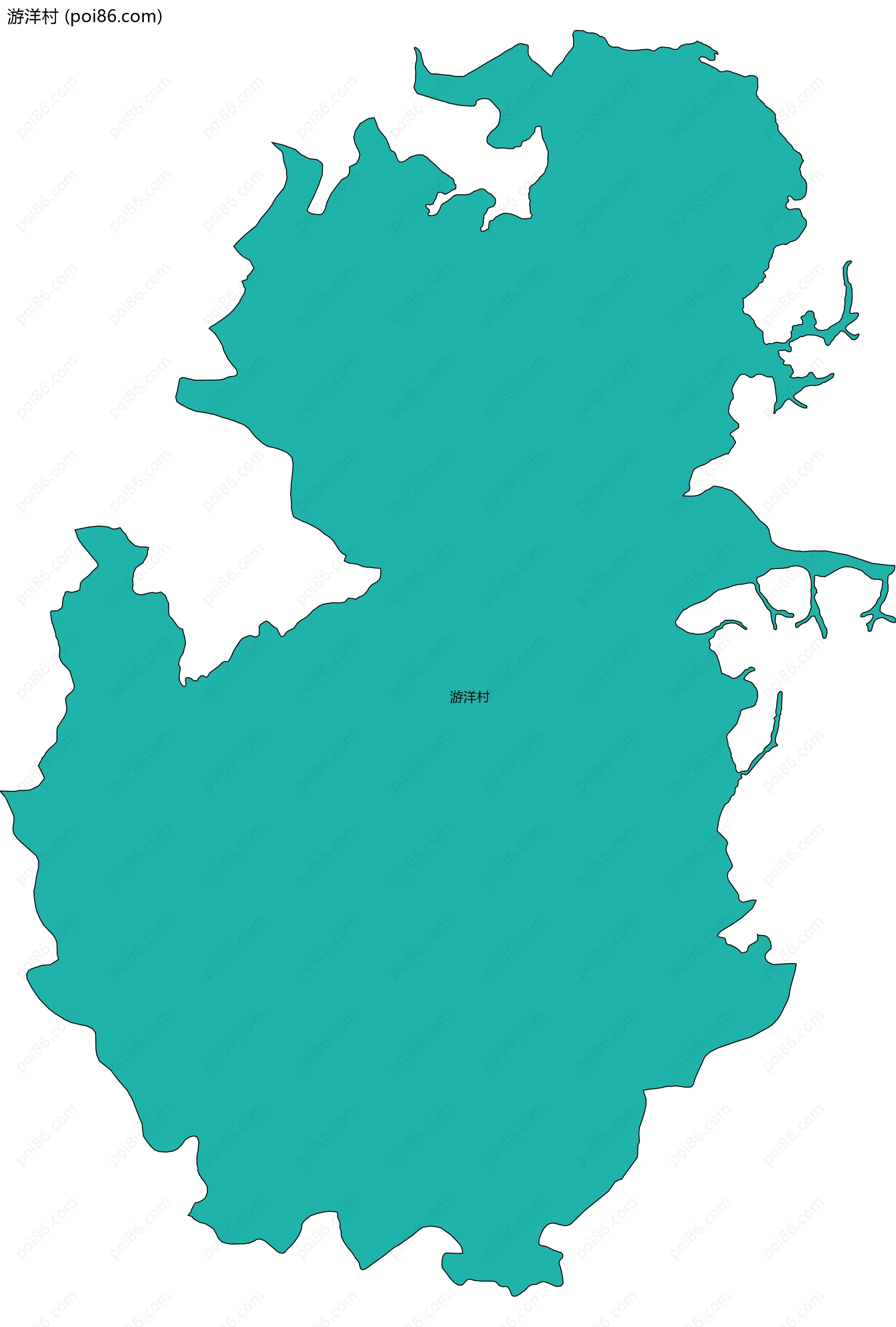 游洋村边界地图