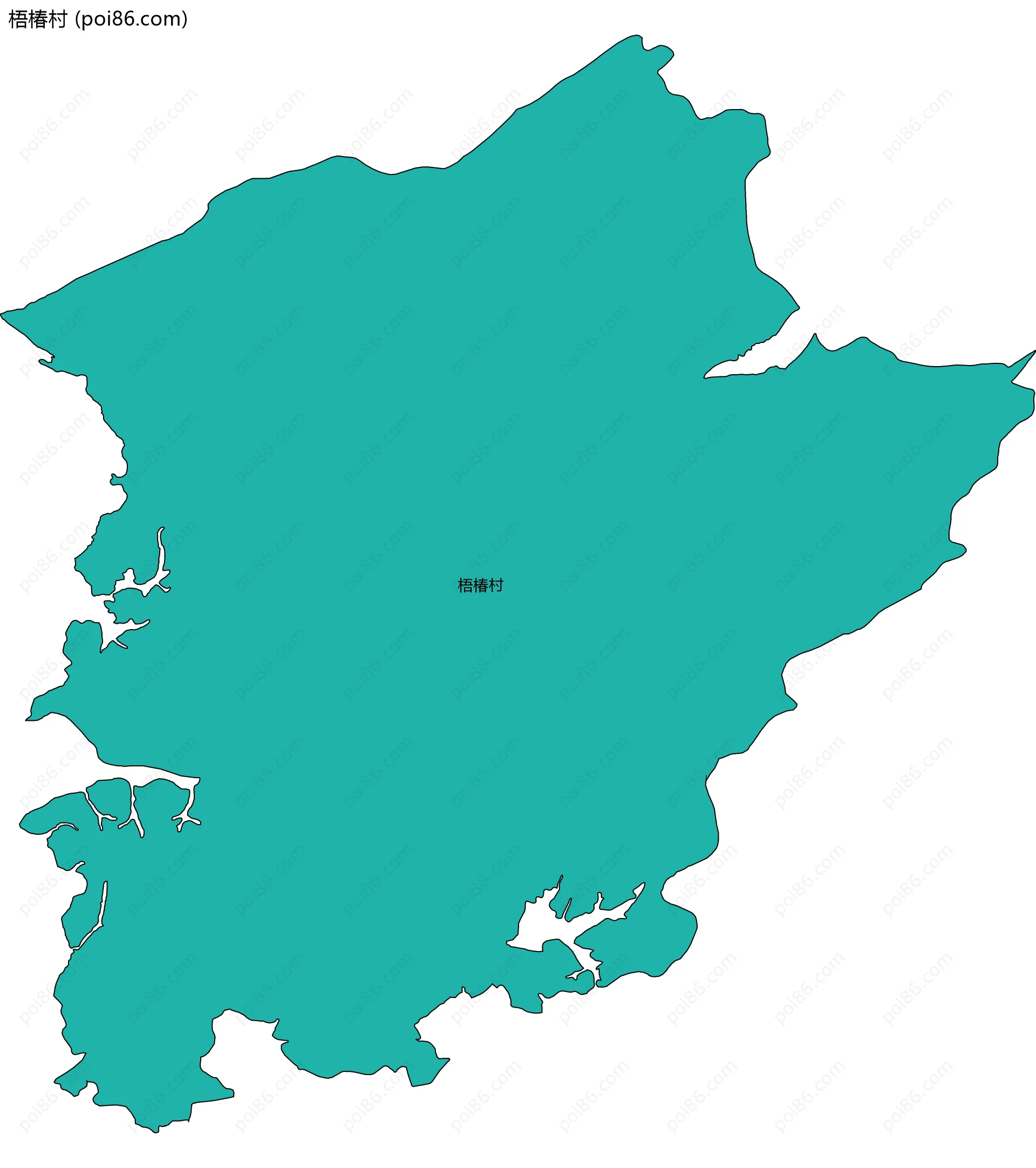 梧椿村边界地图