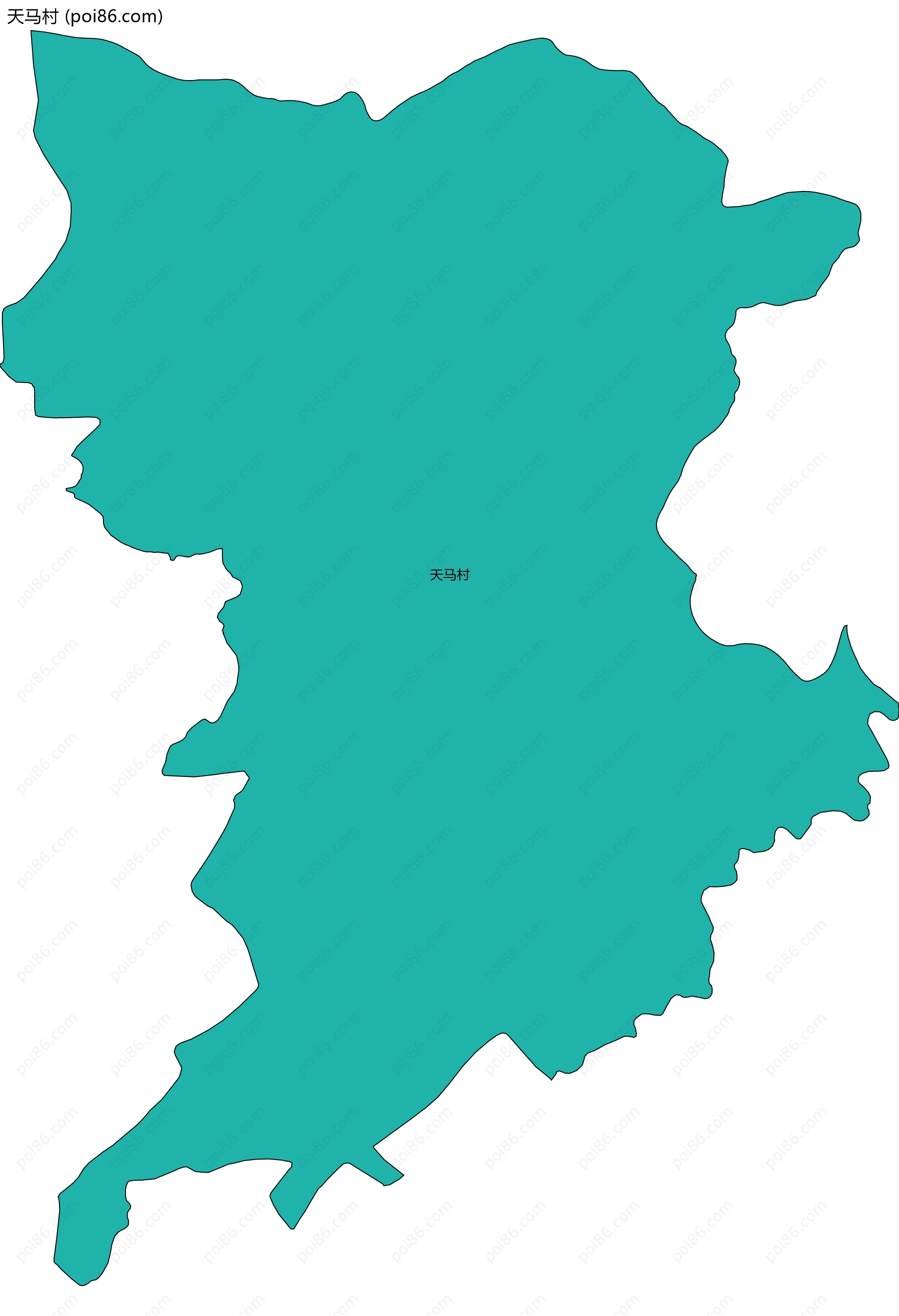 天马村边界地图