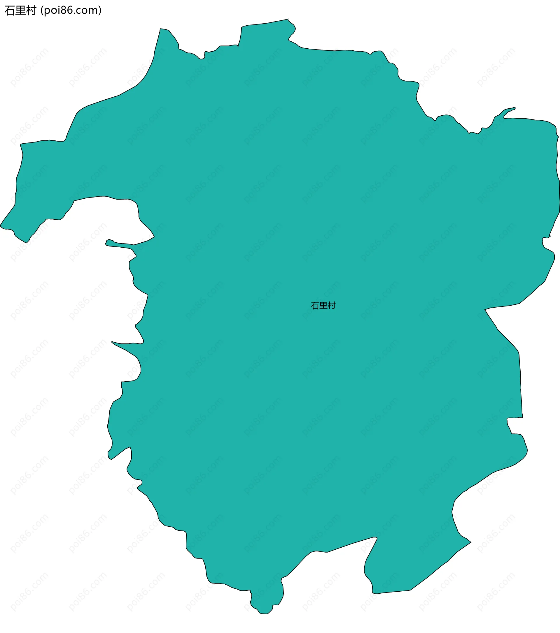 石里村边界地图