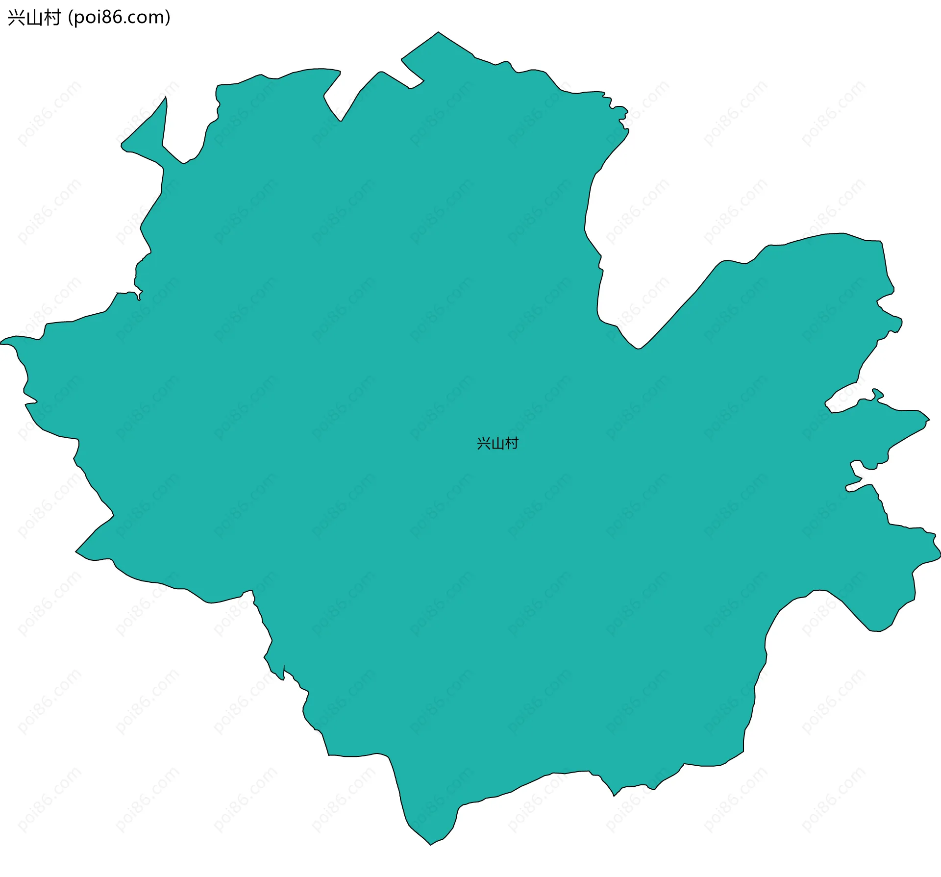 兴山村边界地图