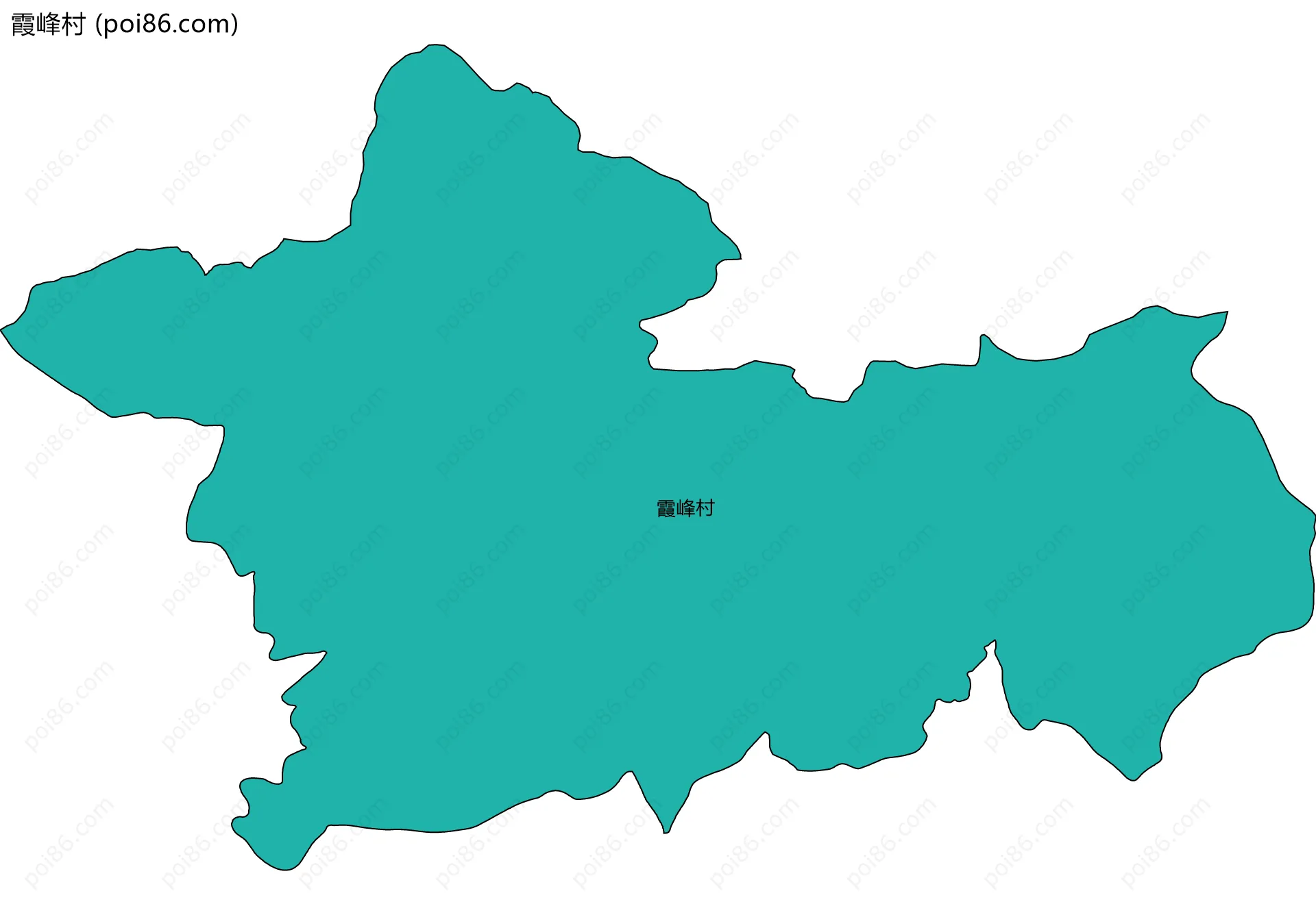霞峰村边界地图