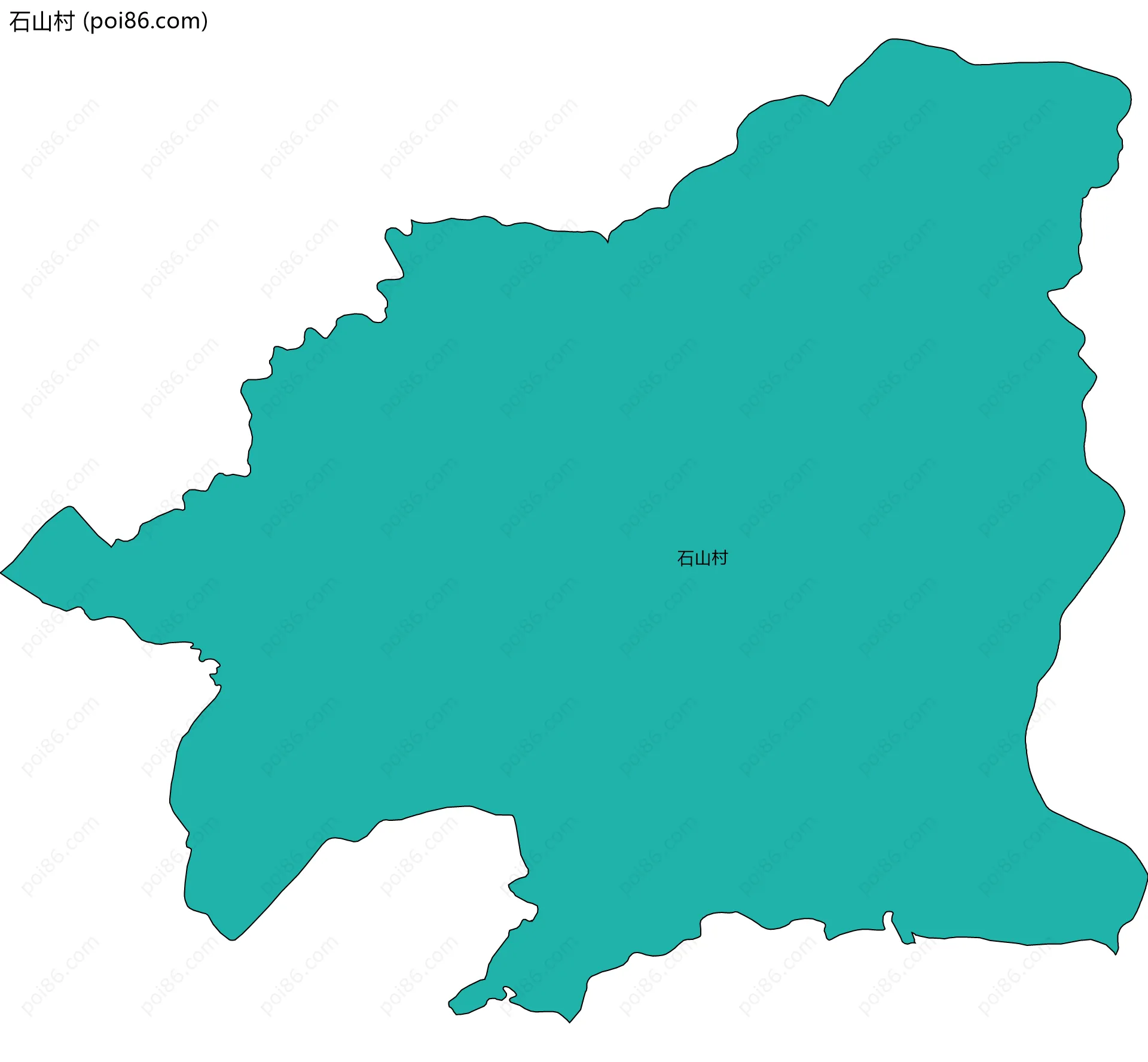 石山村边界地图