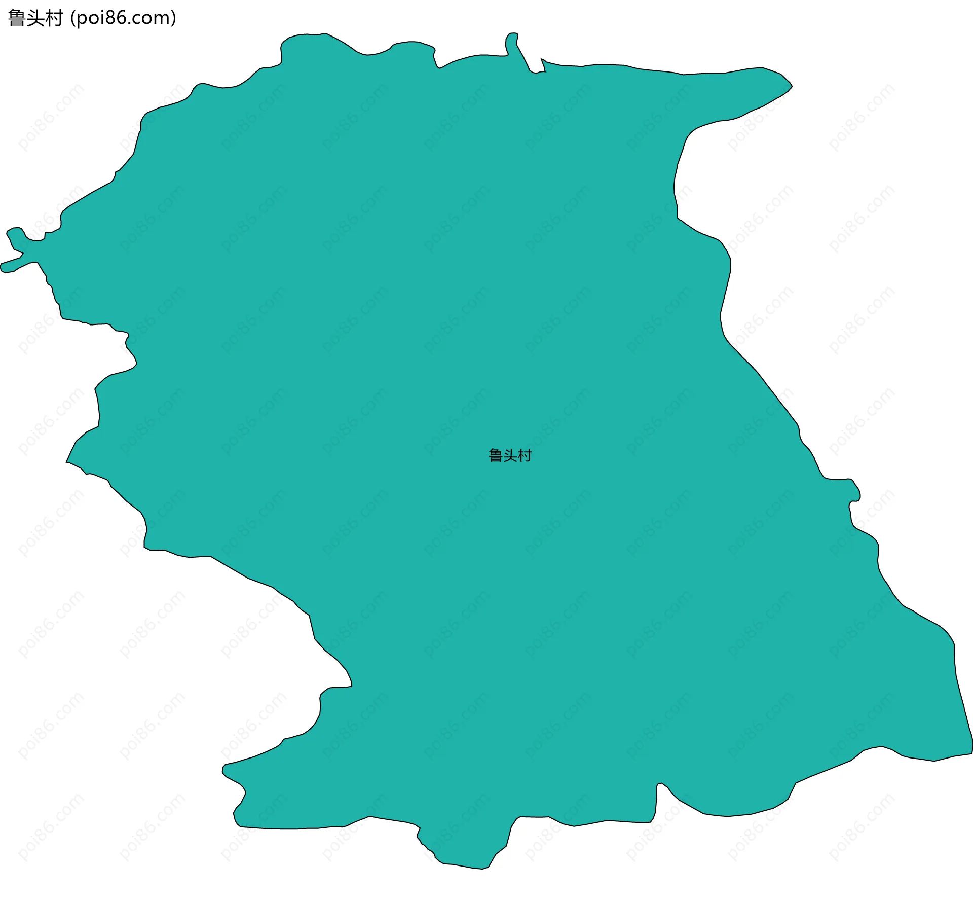 鲁头村边界地图