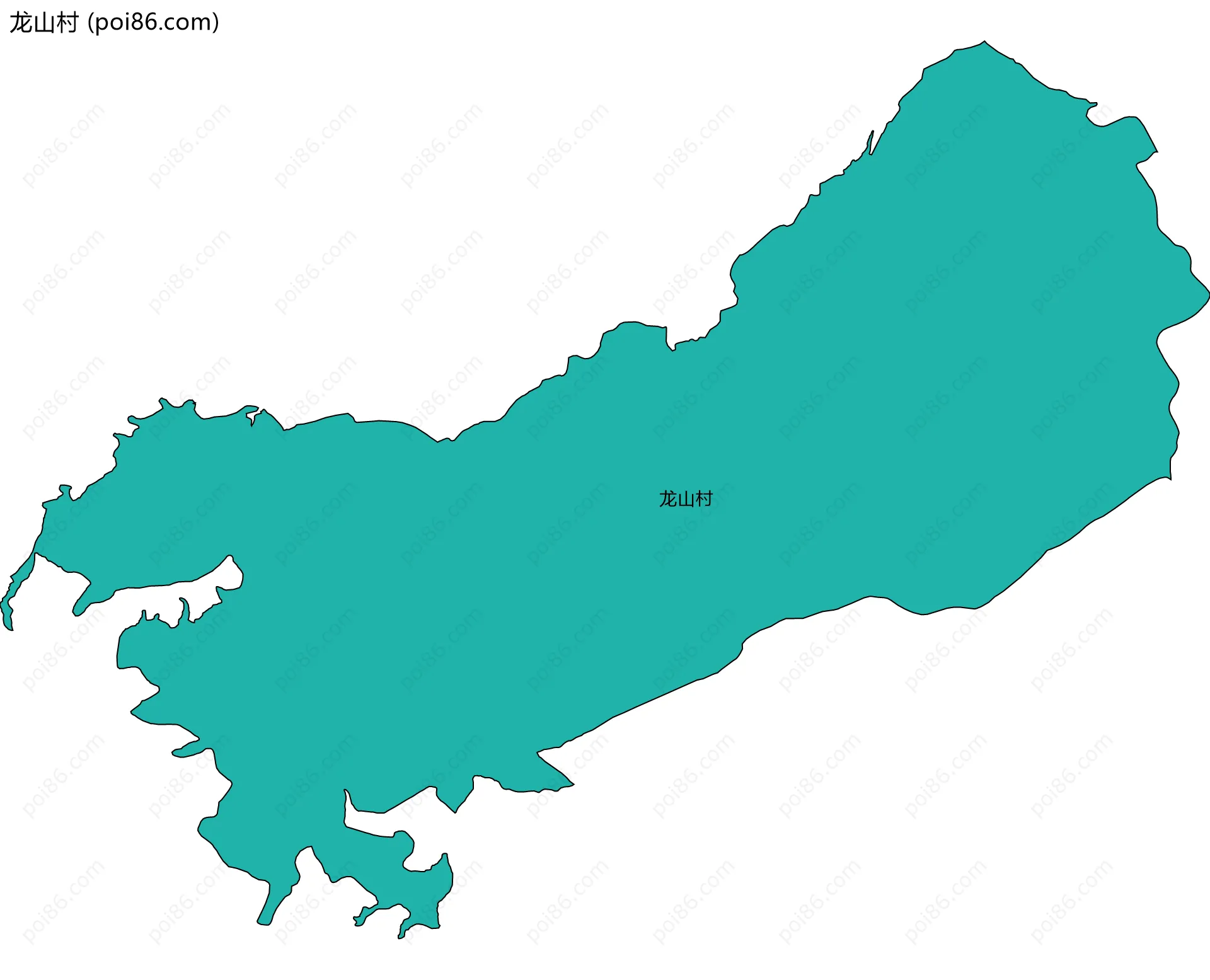 龙山村边界地图