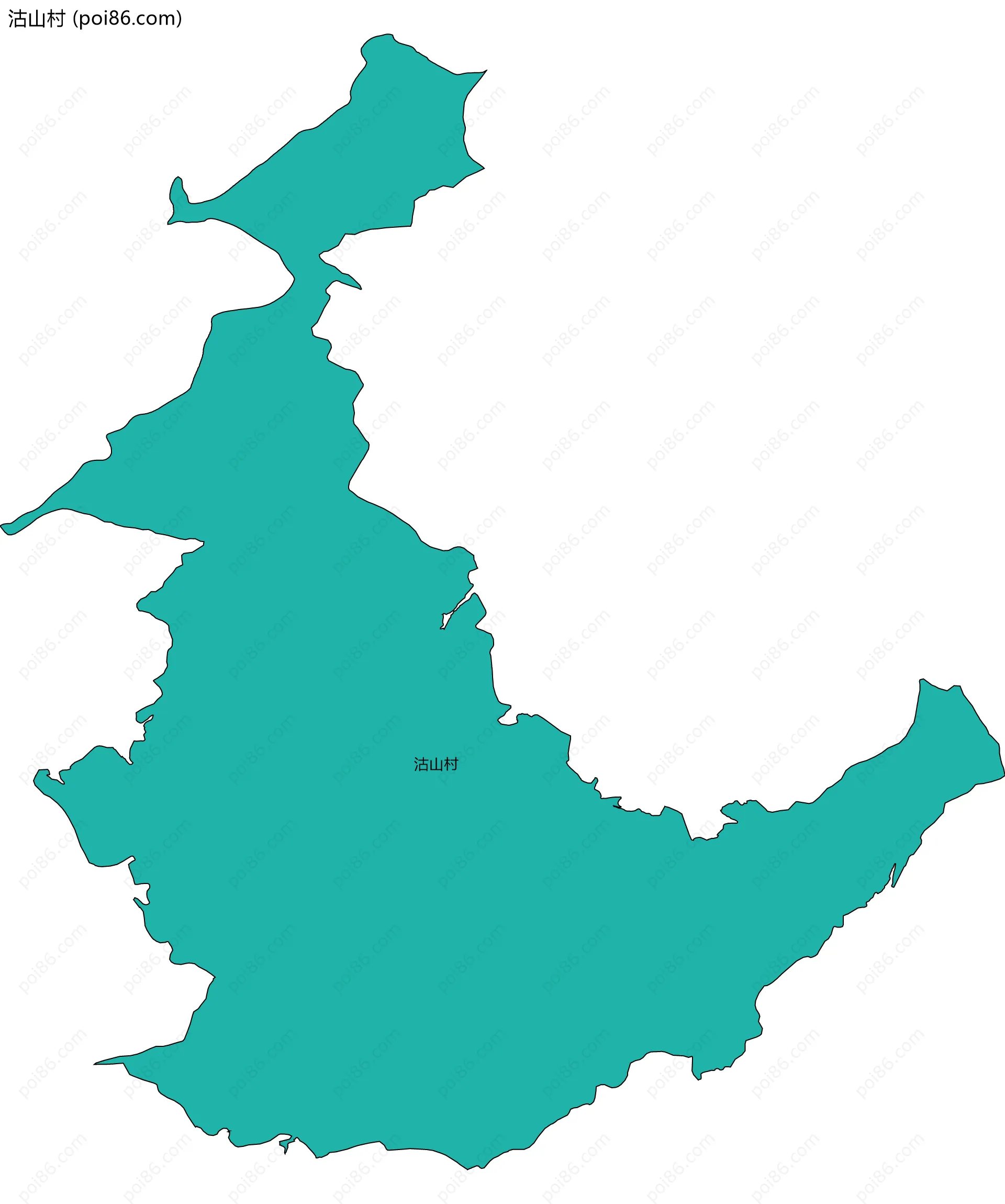 沽山村边界地图