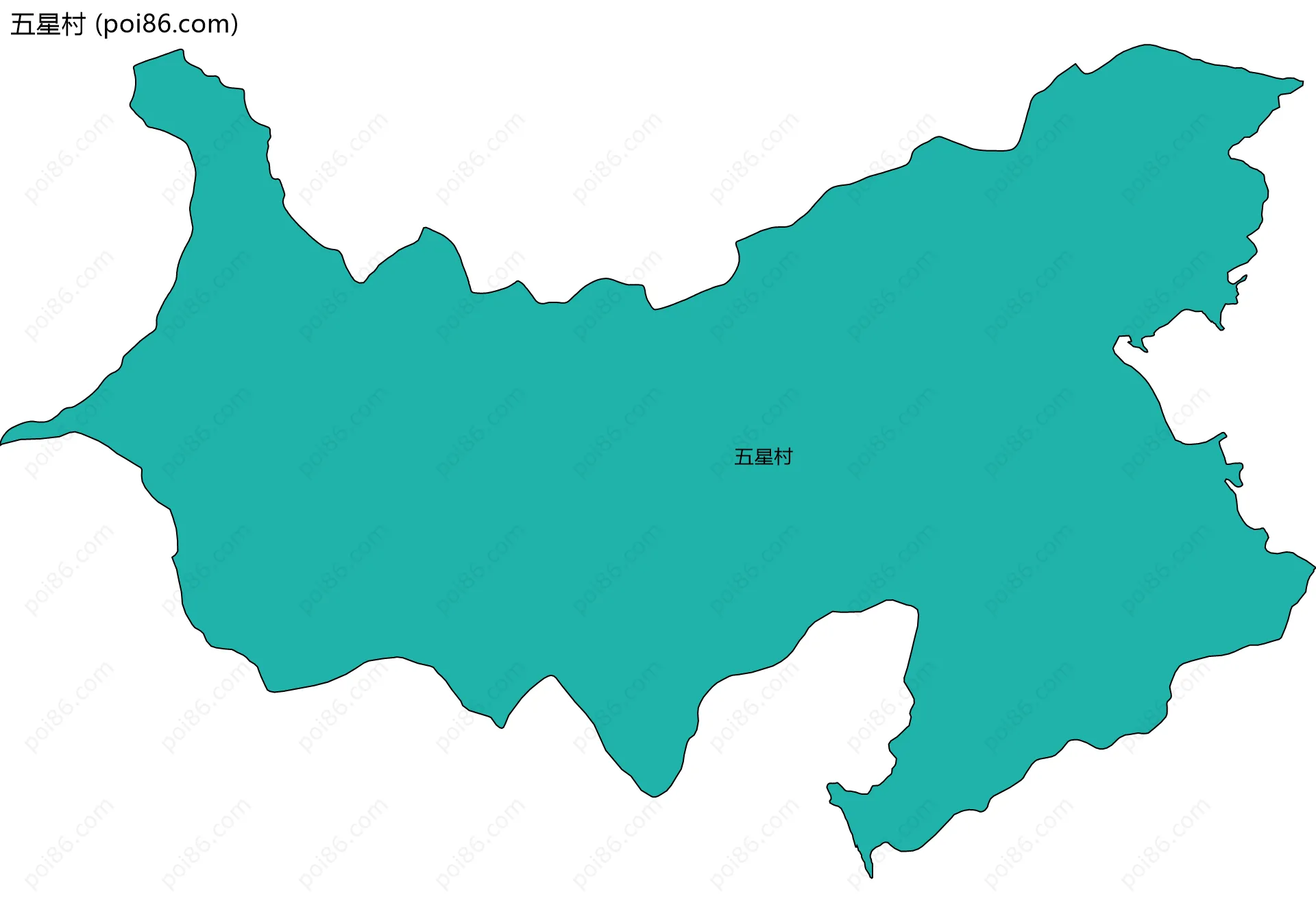 五星村边界地图