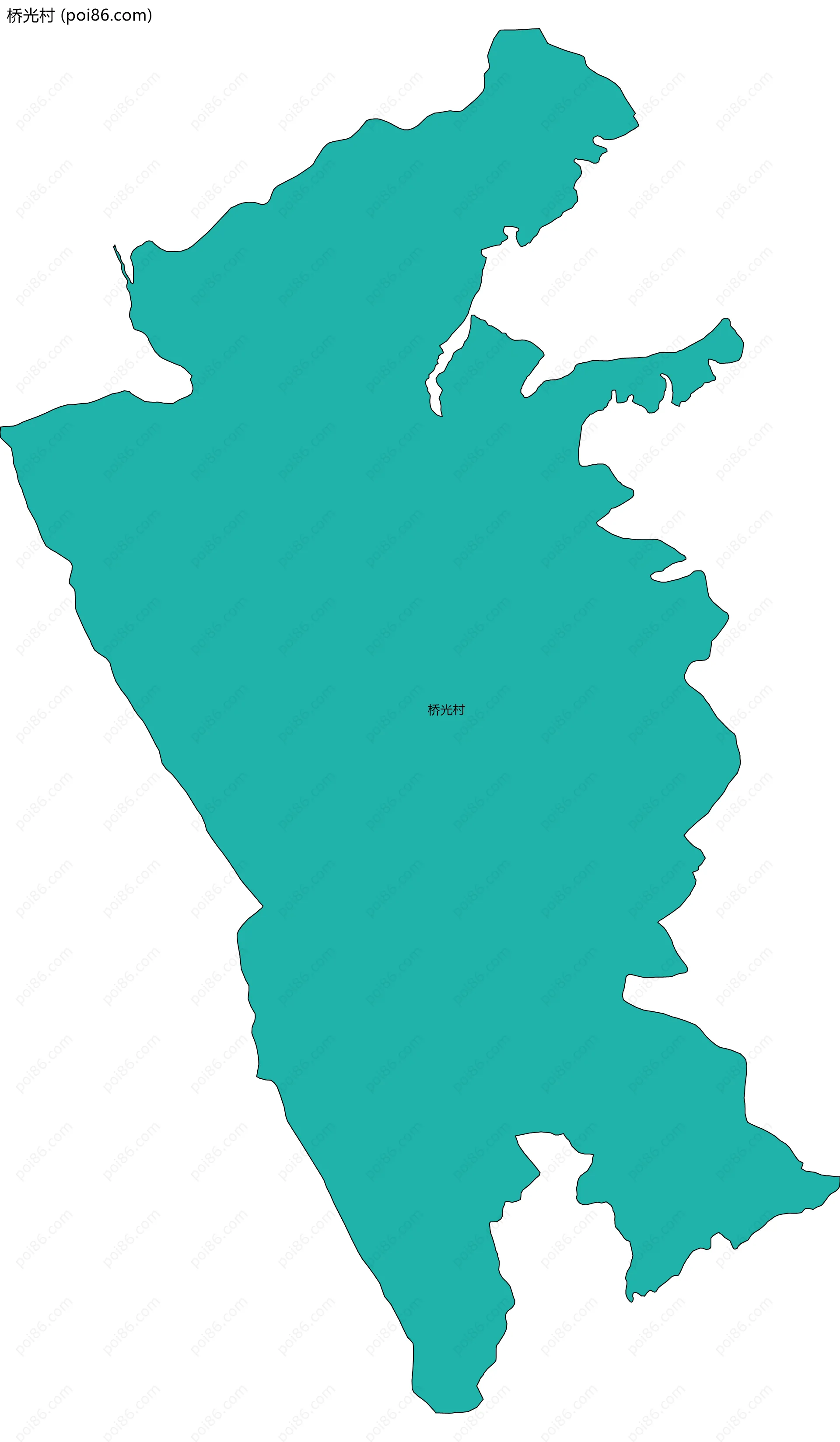 桥光村边界地图