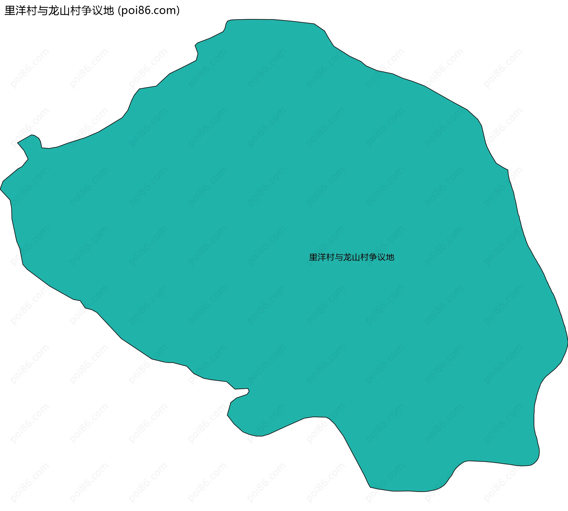 里洋村与龙山村争议地边界地图