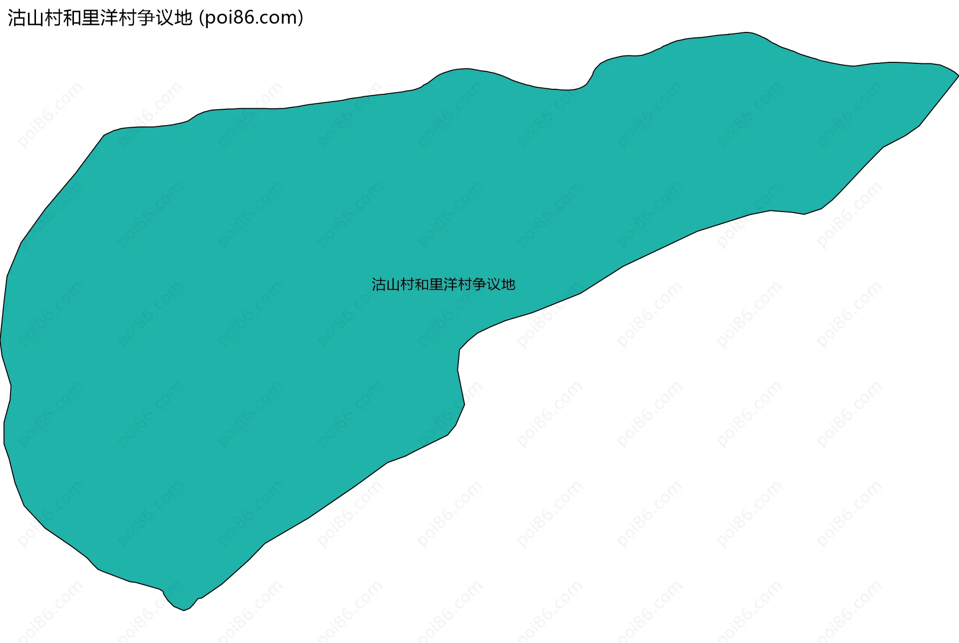 沽山村和里洋村争议地边界地图