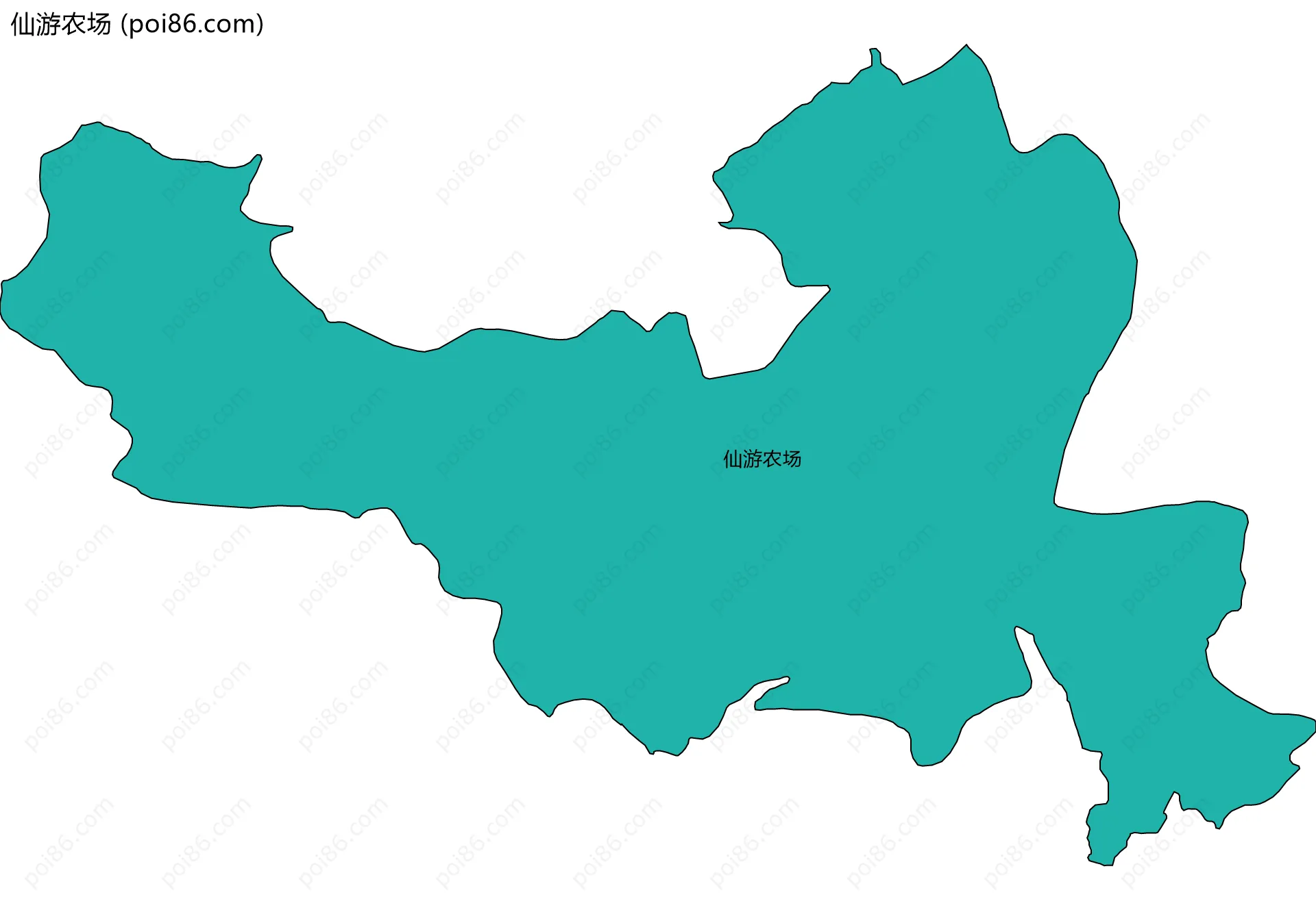 仙游农场边界地图