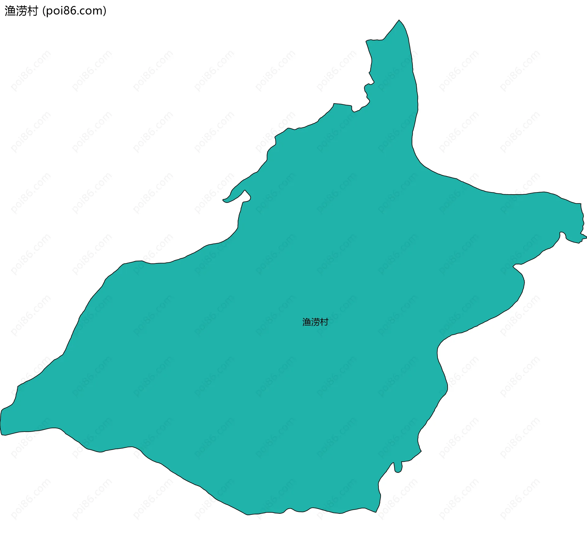 渔涝村边界地图