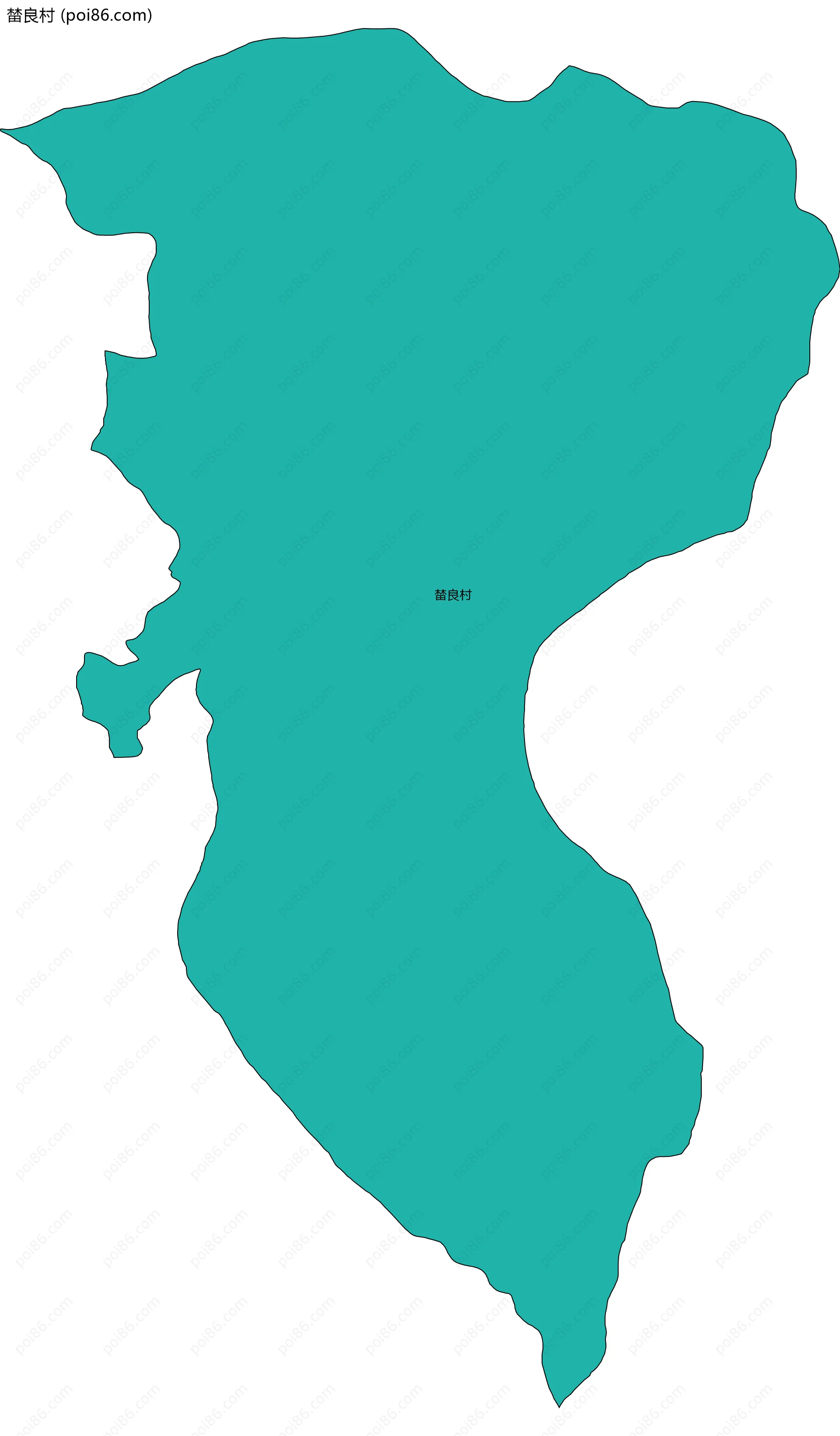 榃良村边界地图