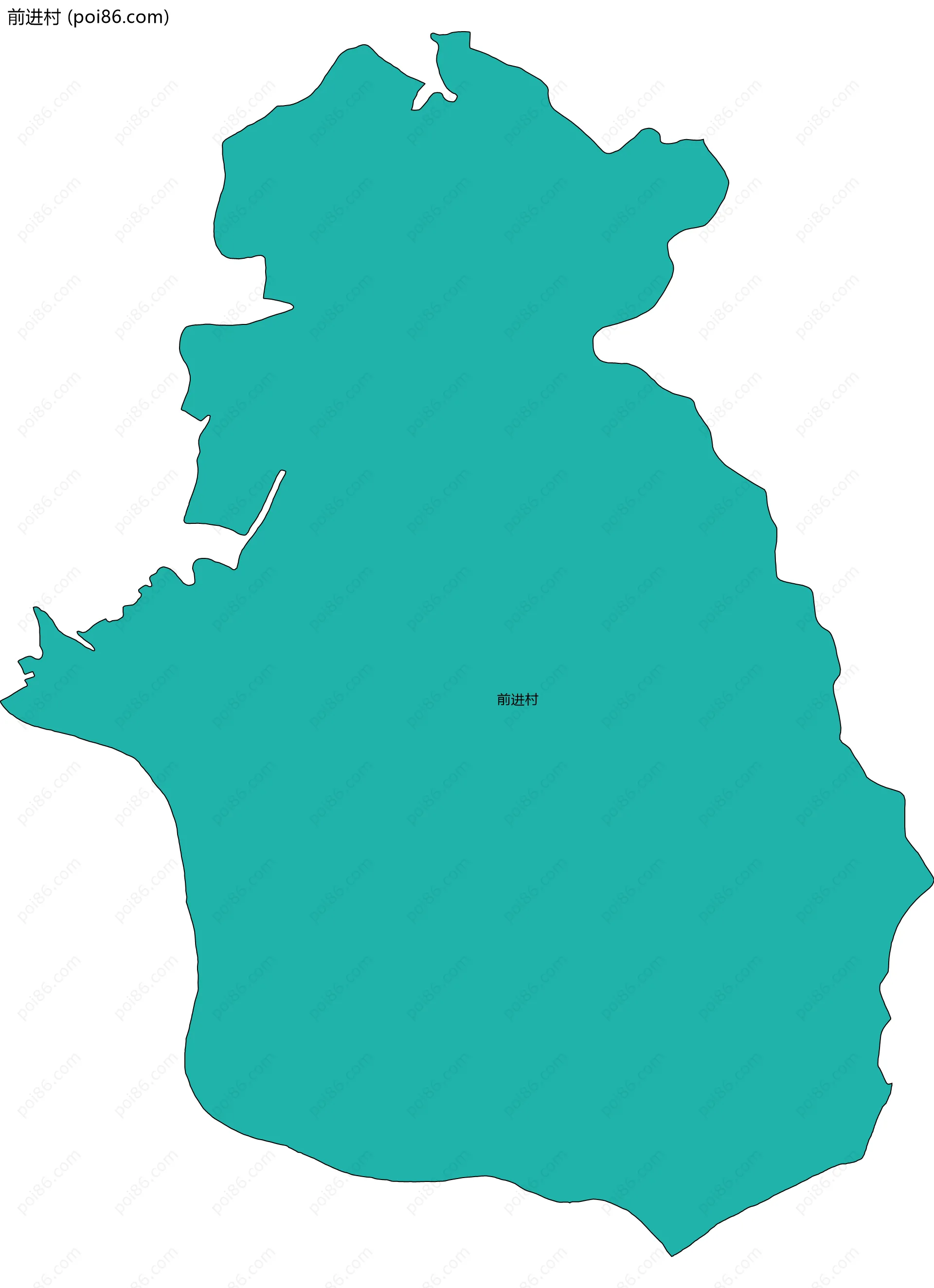 前进村边界地图