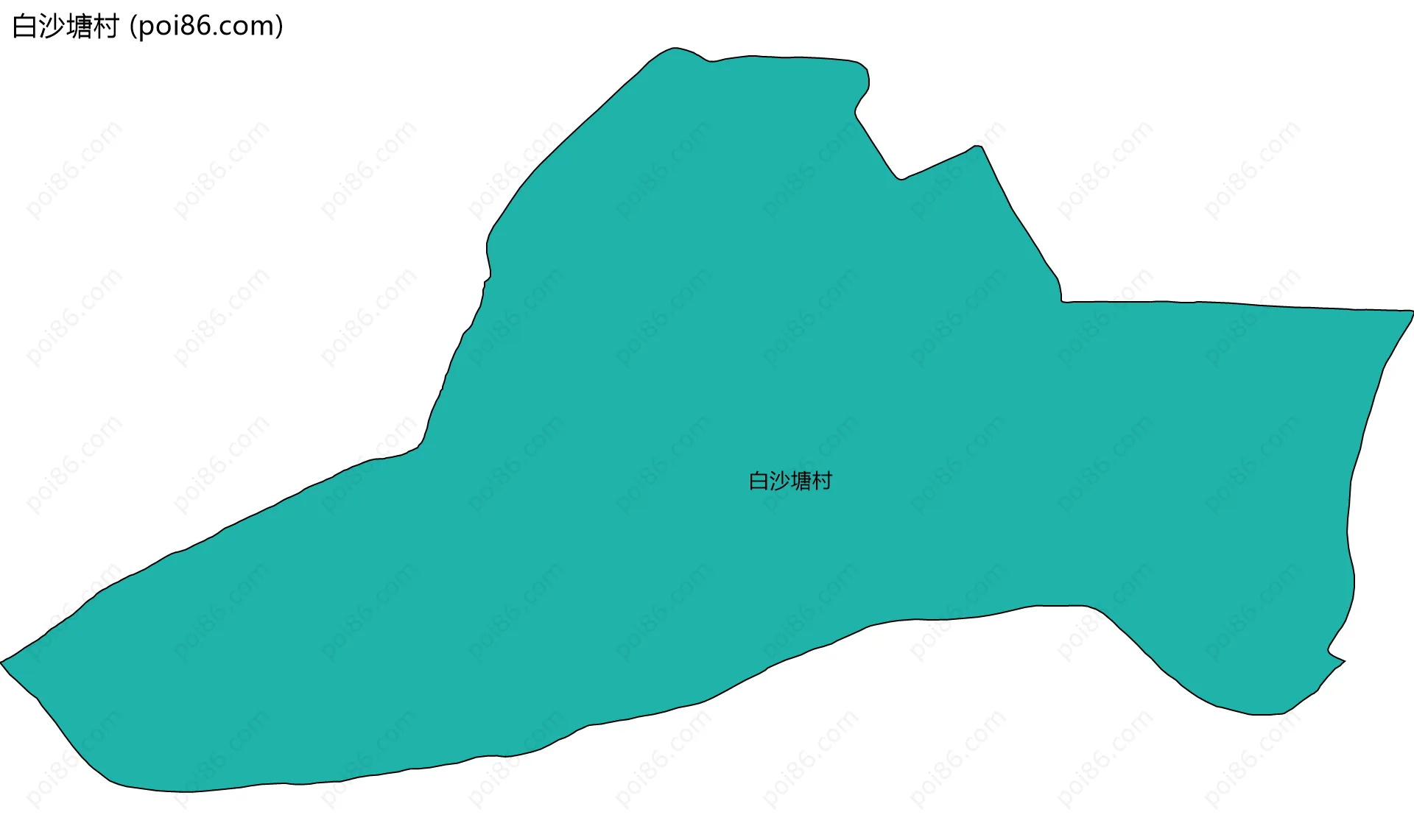 白沙塘村边界地图