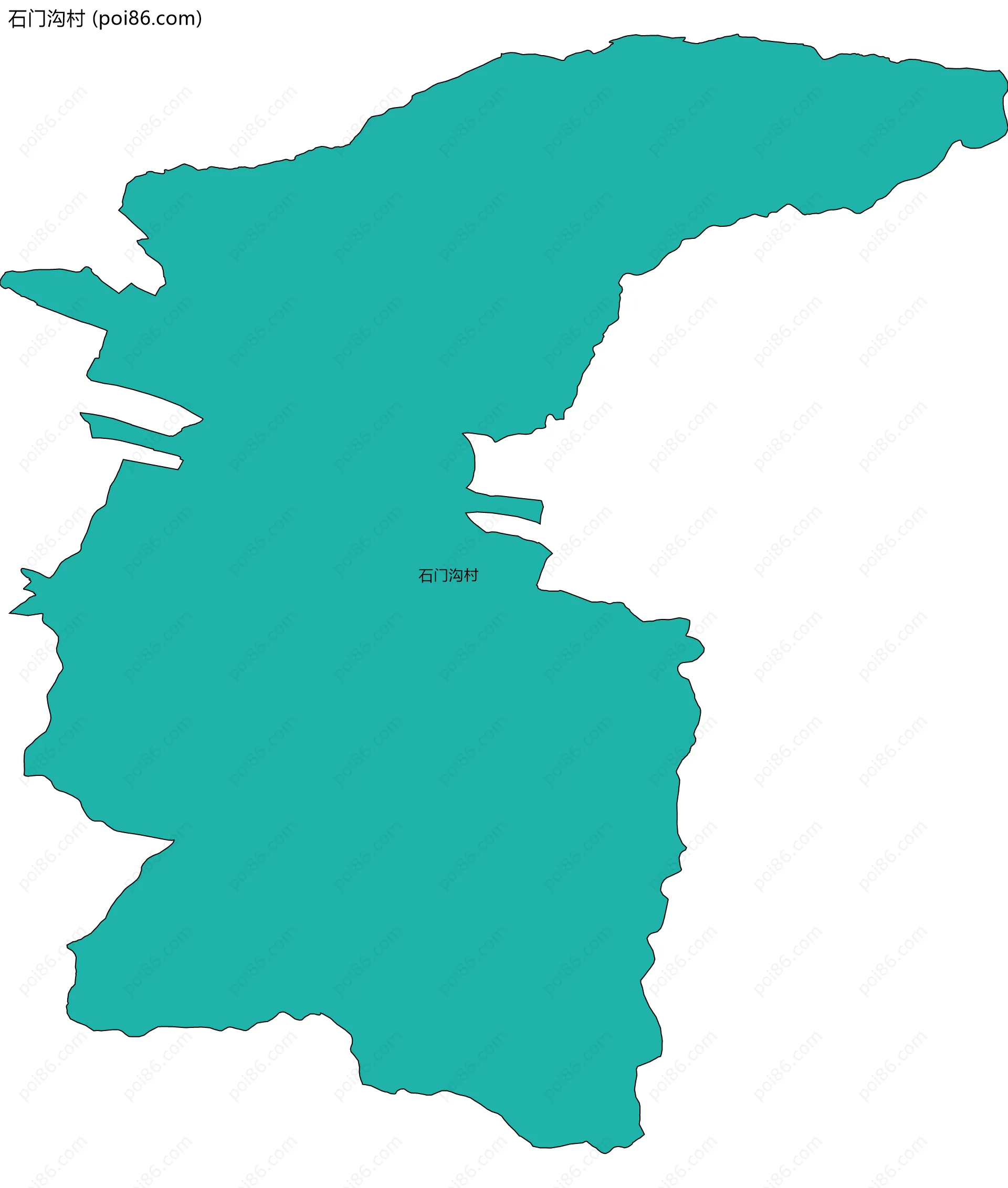 石门沟村边界地图