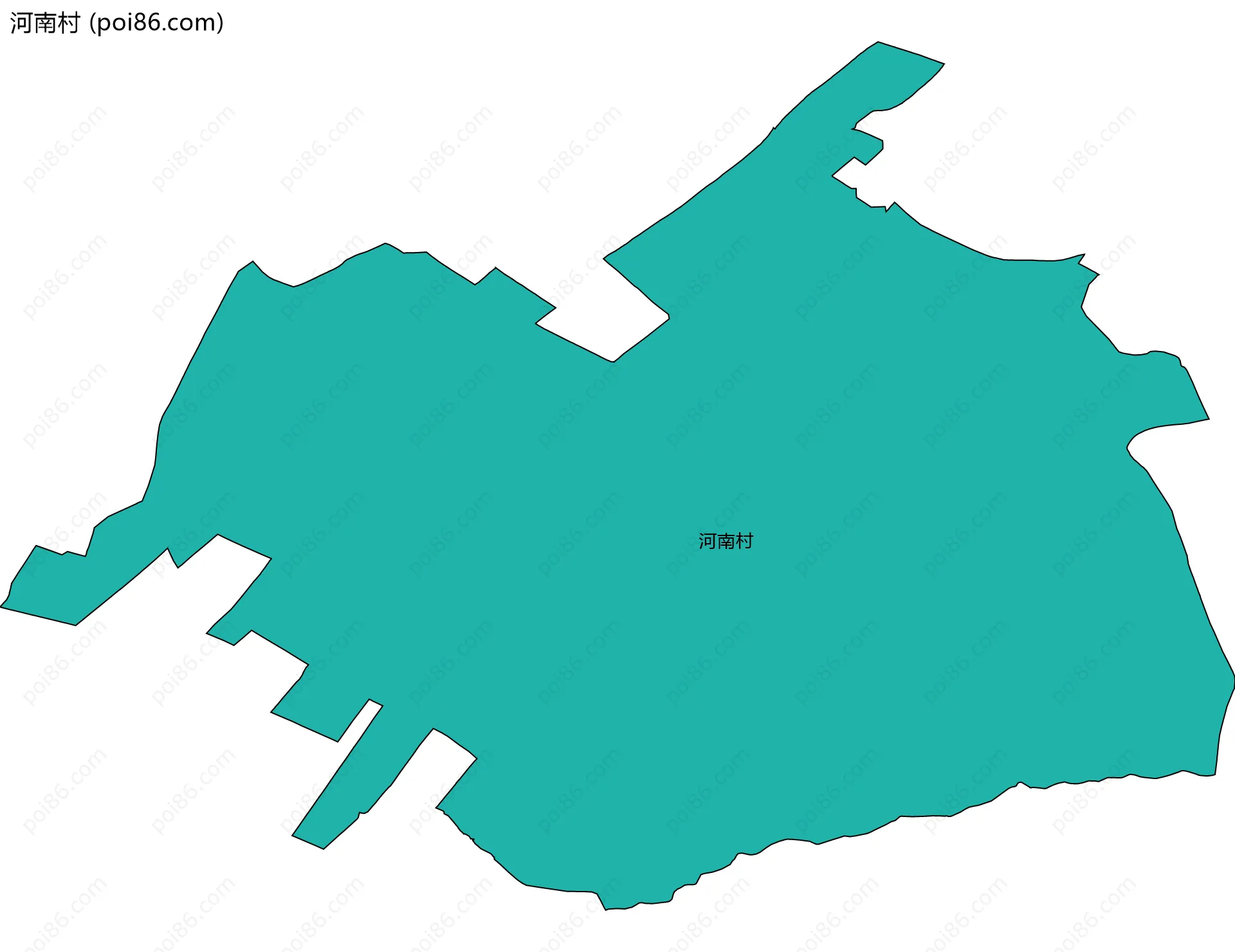 河南村边界地图