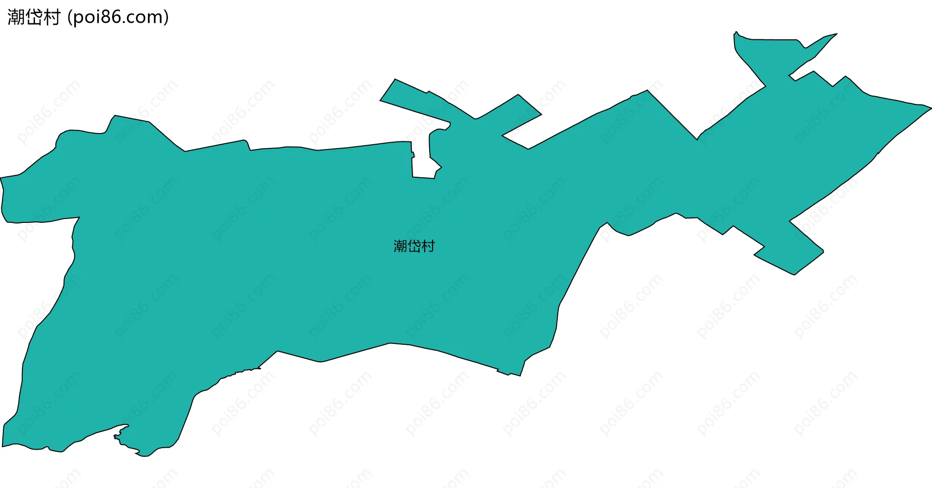 潮岱村边界地图