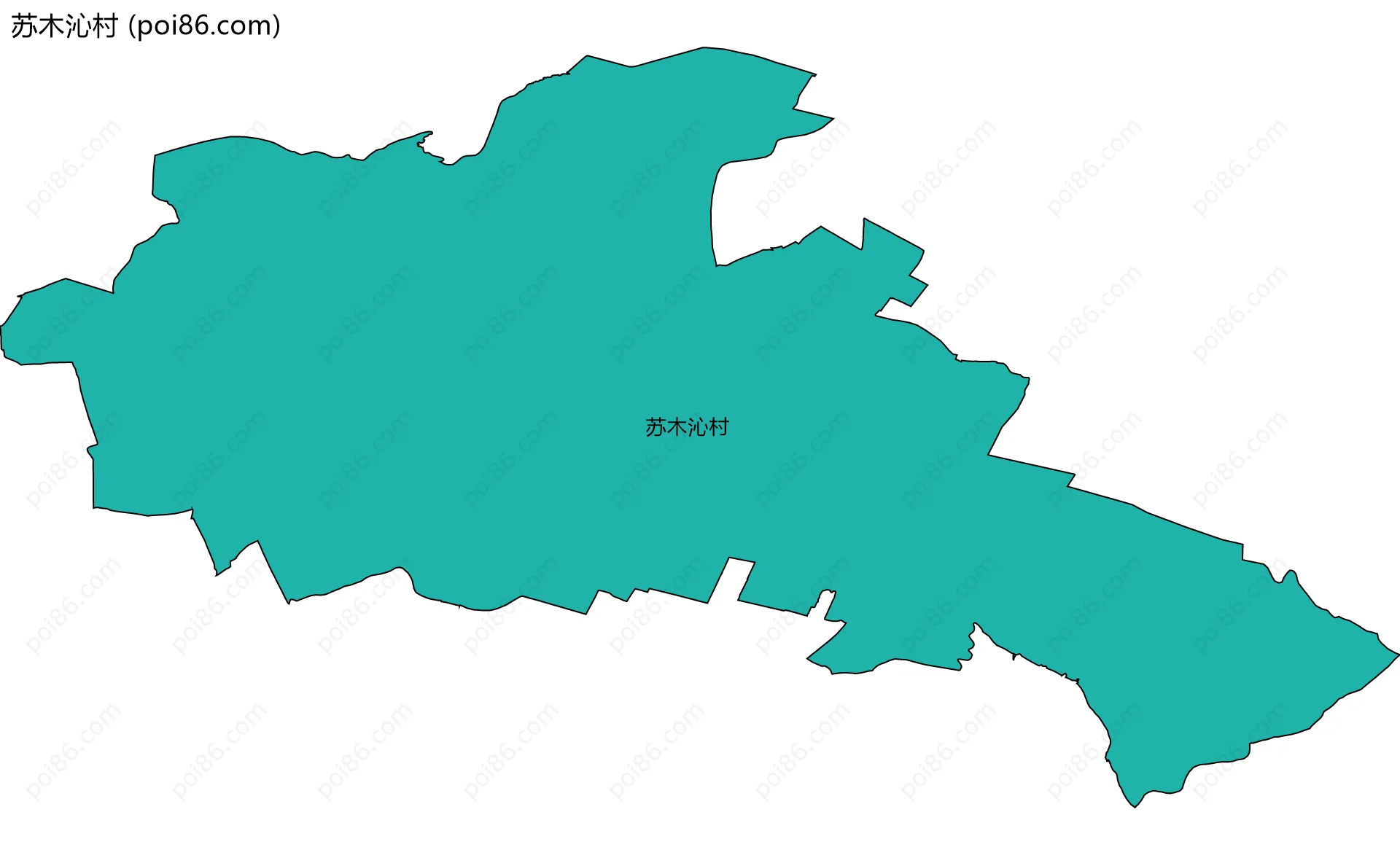 苏木沁村边界地图