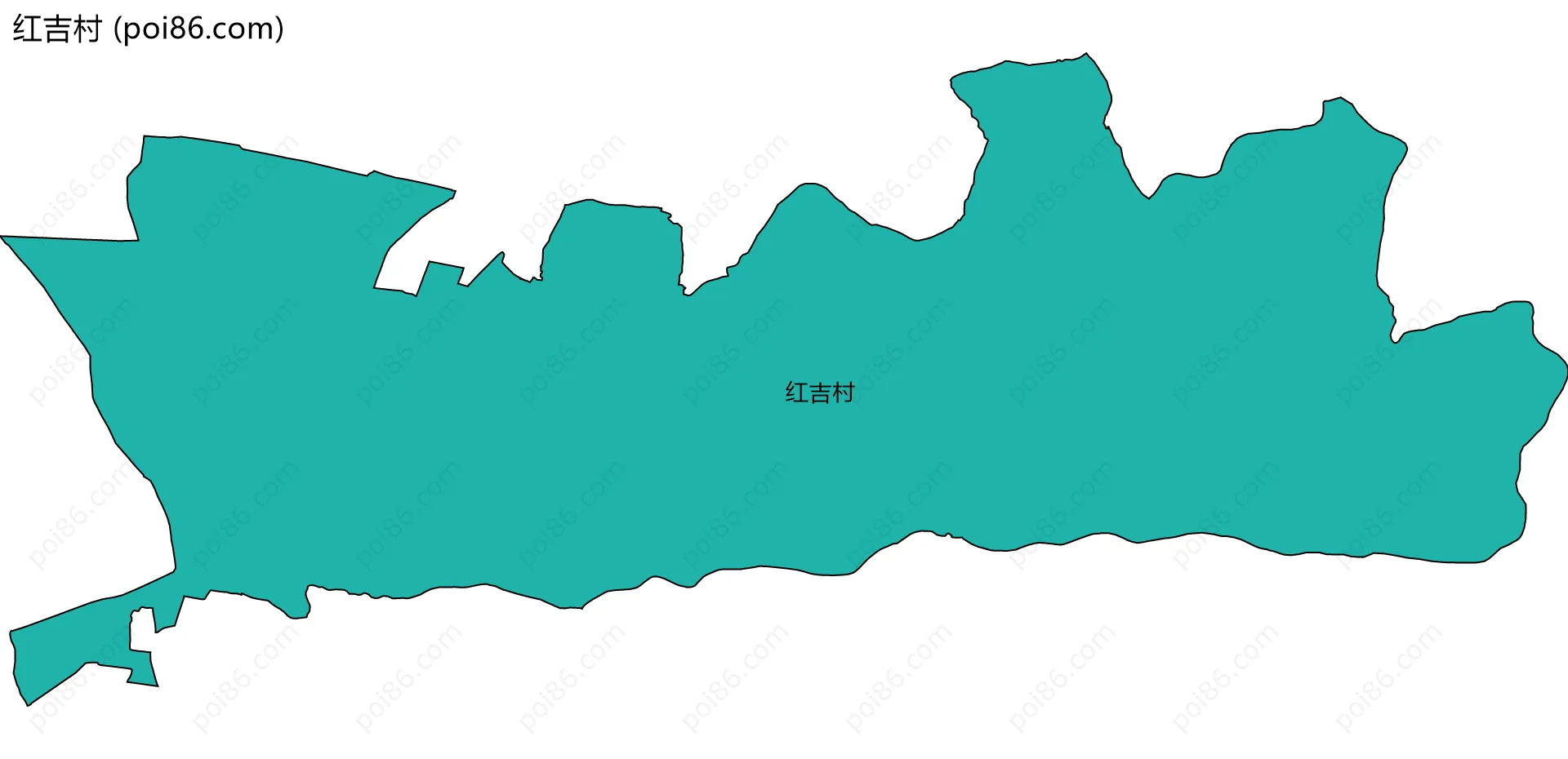 红吉村边界地图