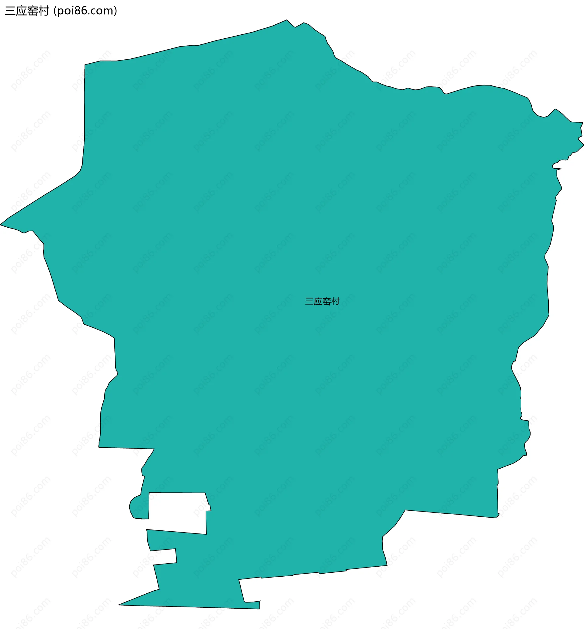 三应窑村边界地图