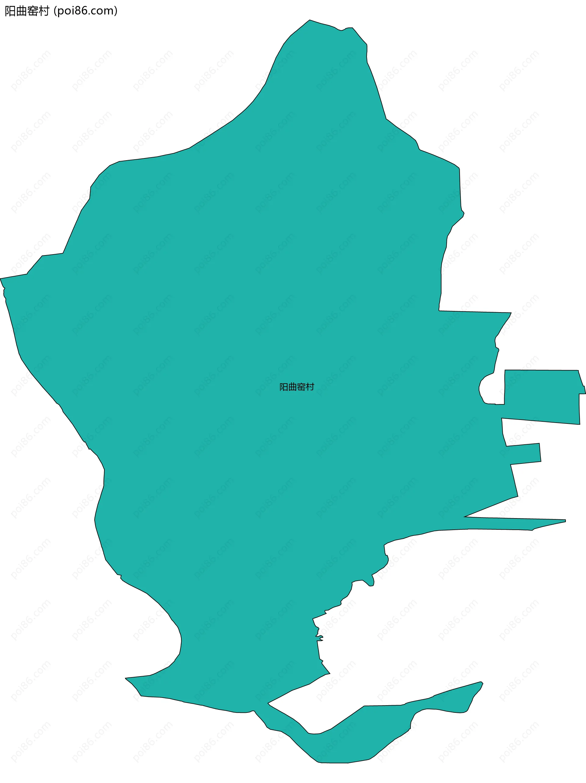 阳曲窑村边界地图