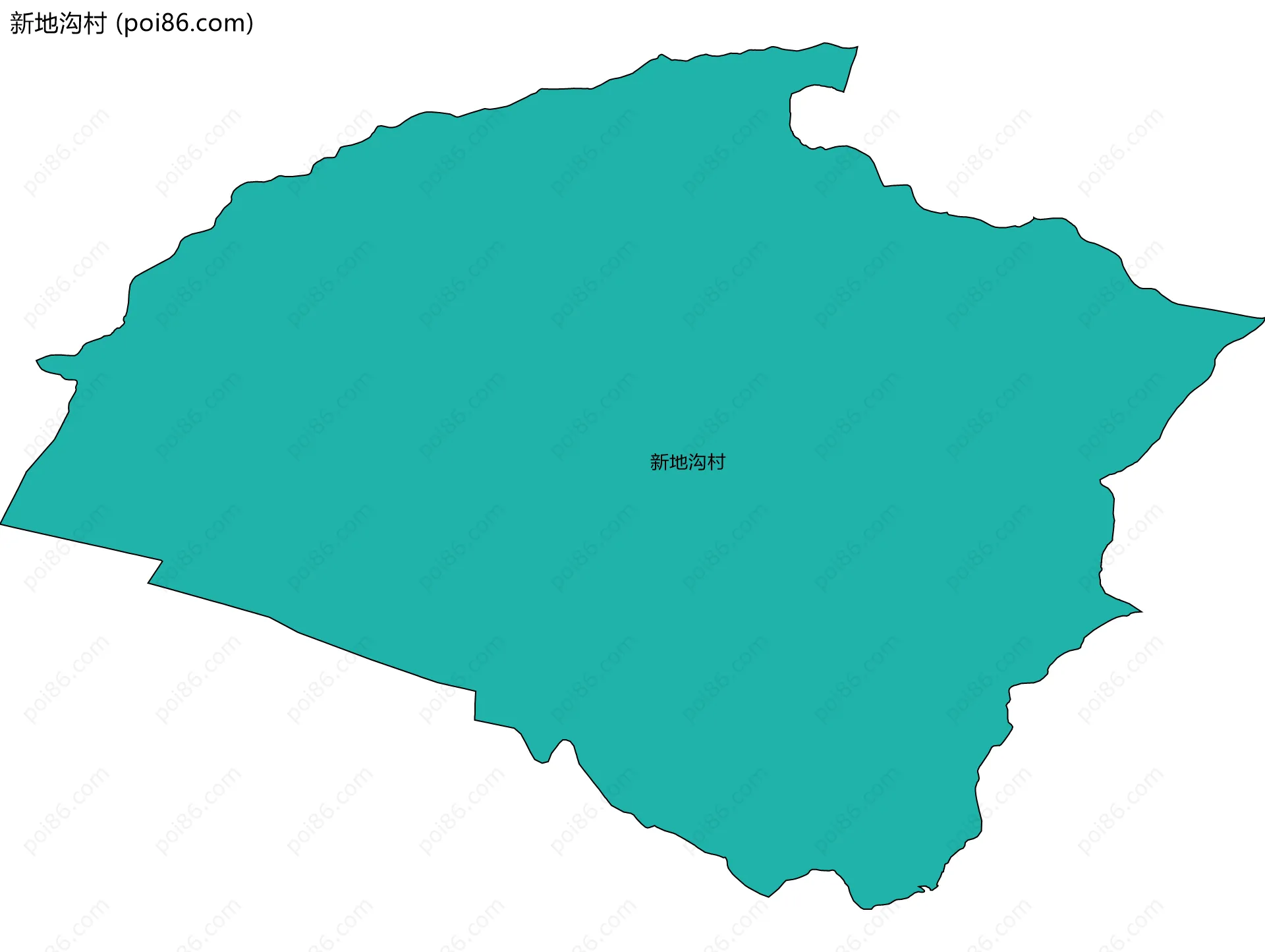 新地沟村边界地图