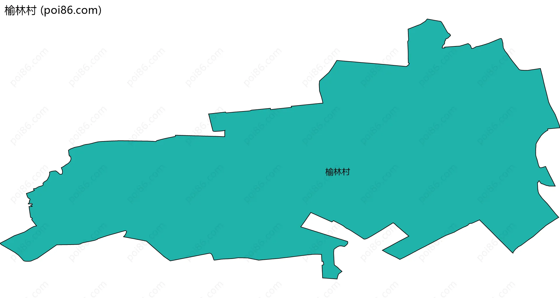 榆林村边界地图