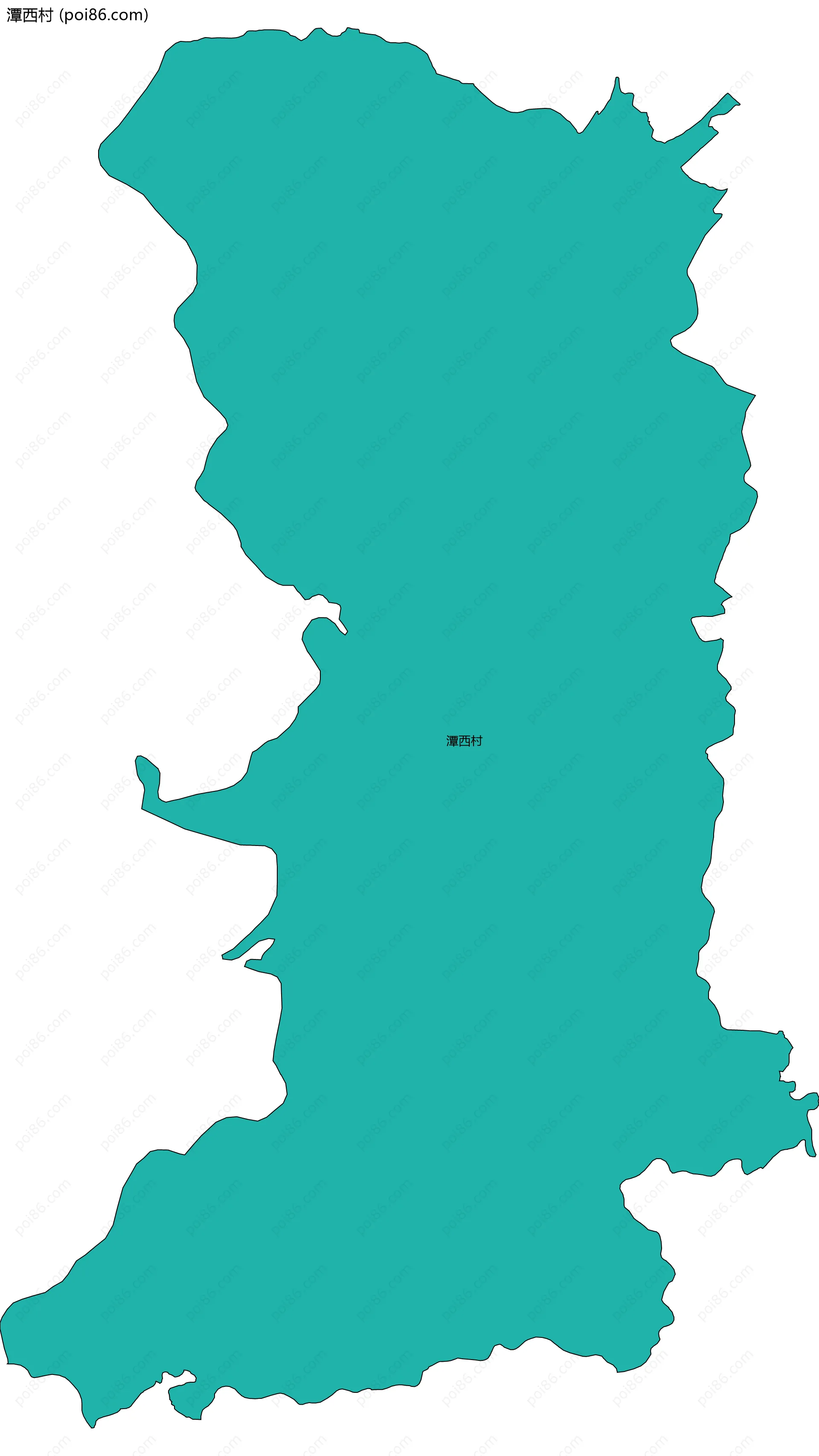 潭西村边界地图