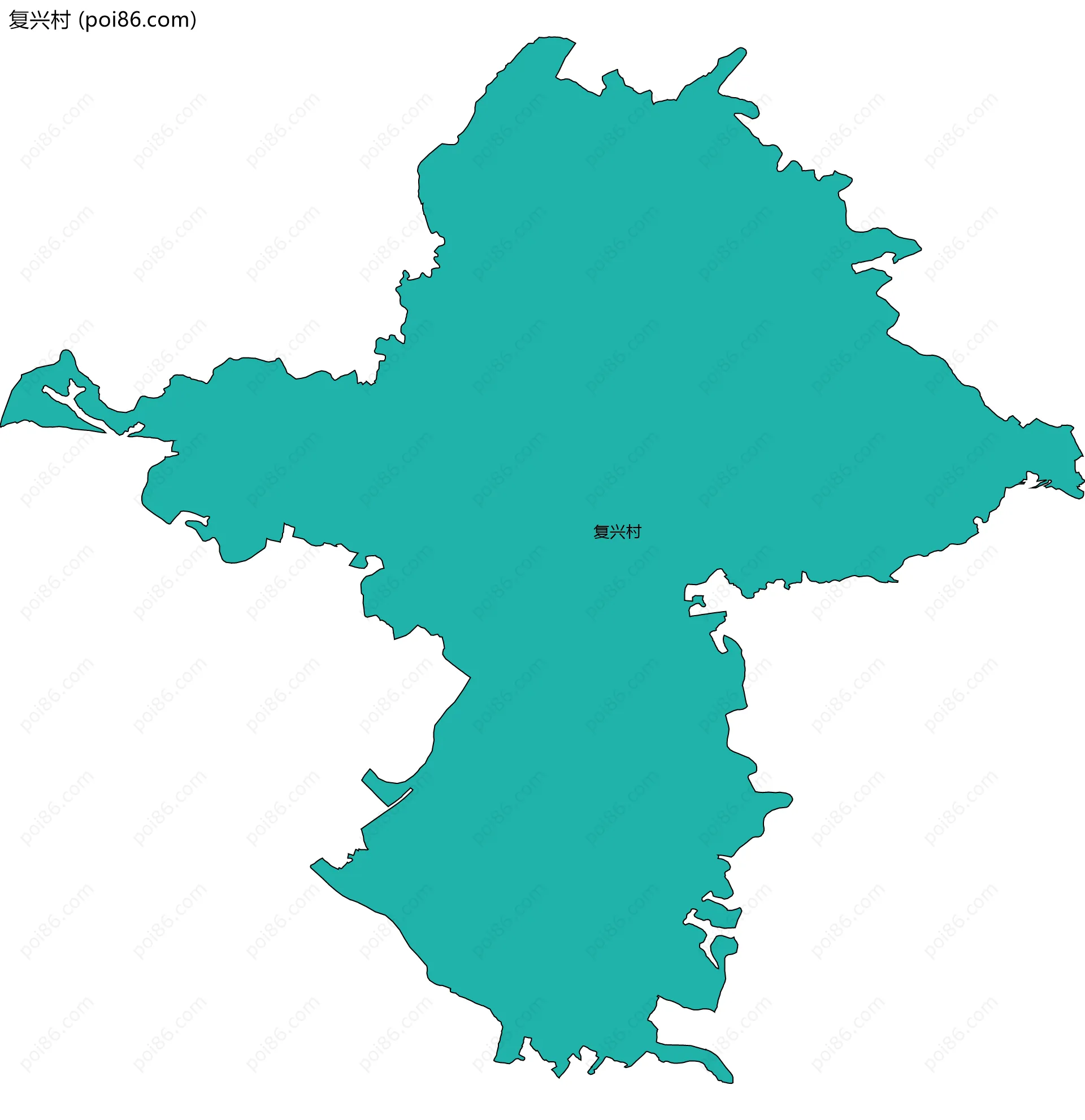 复兴村边界地图
