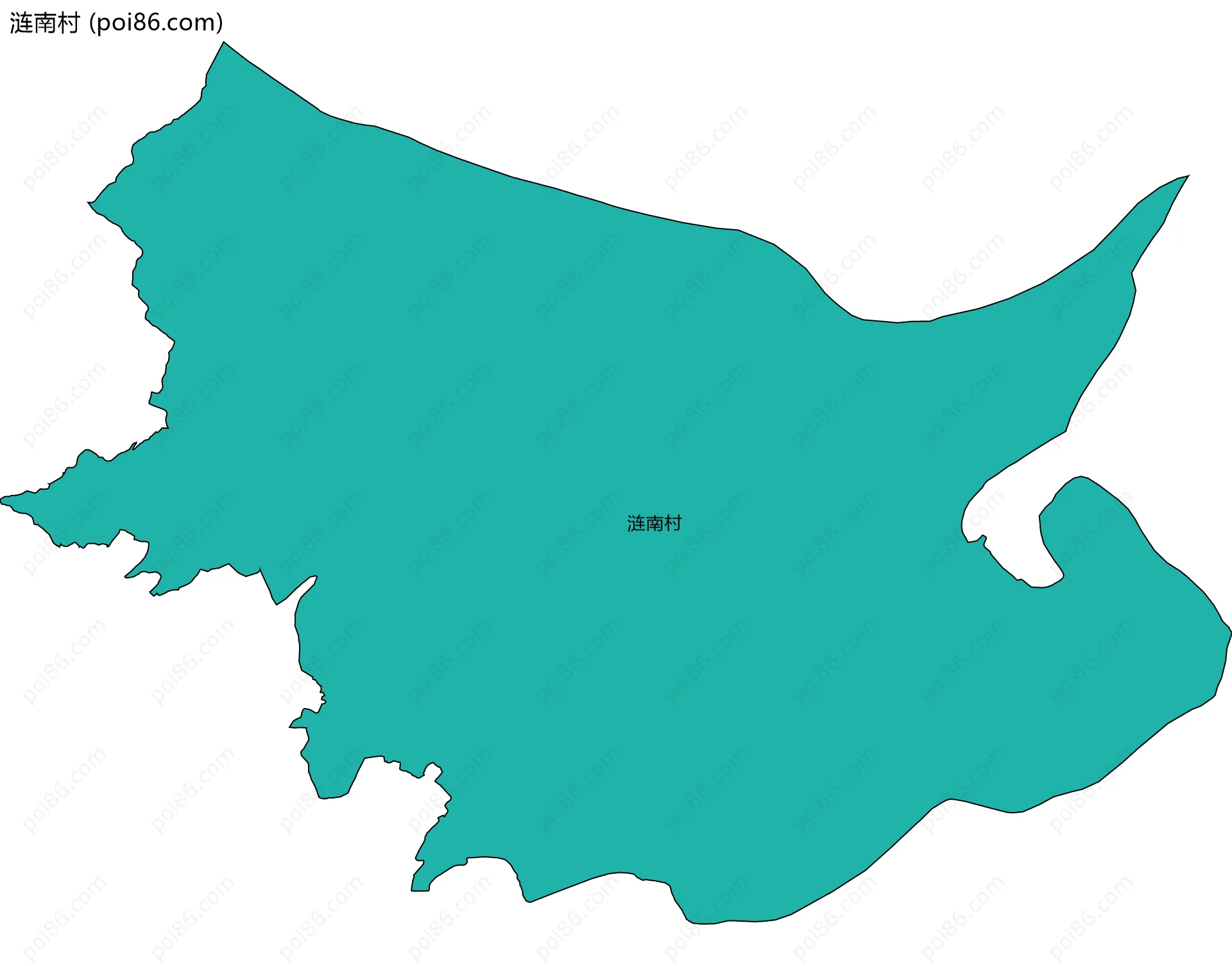 涟南村边界地图