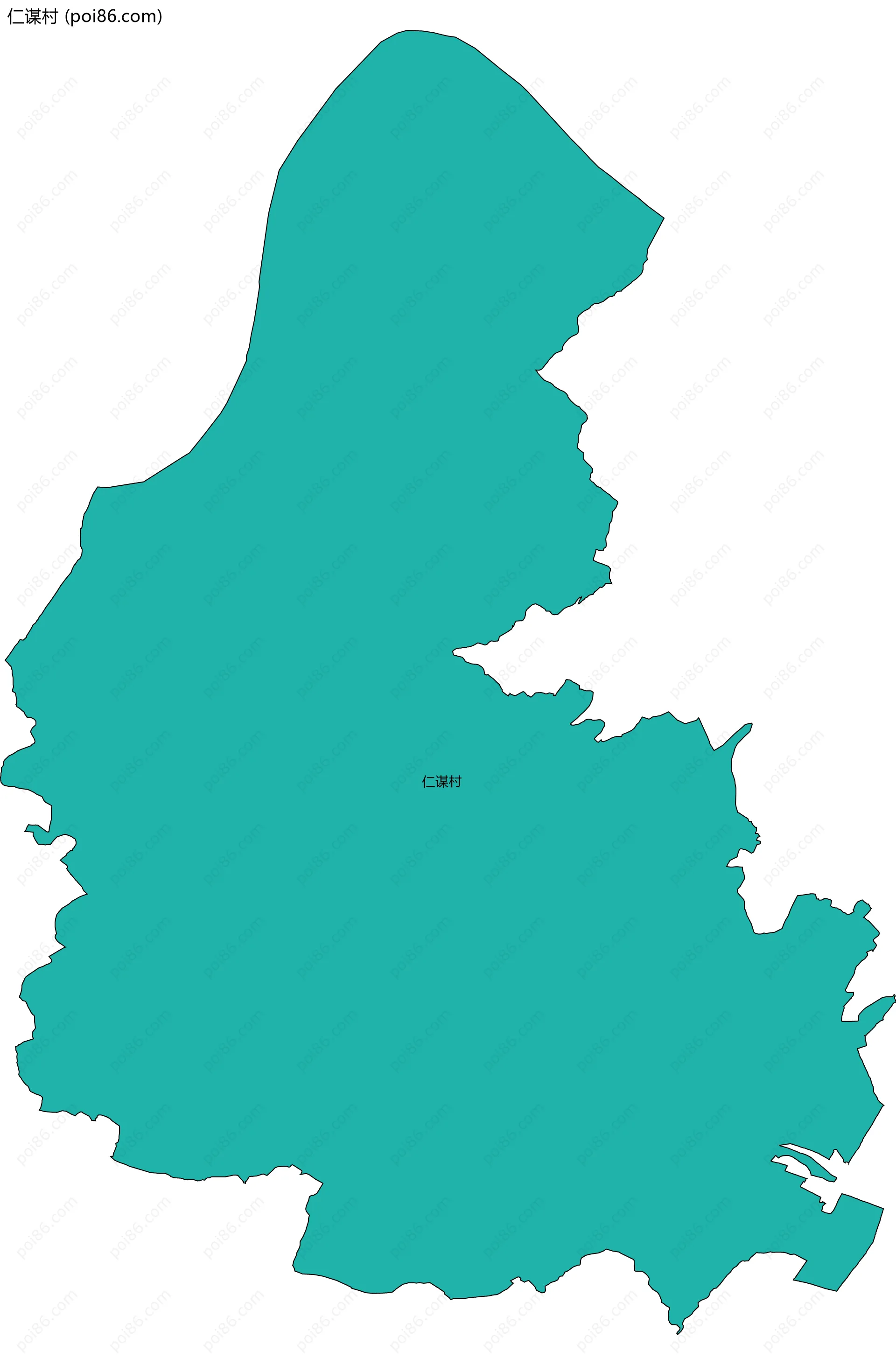 仁谋村边界地图