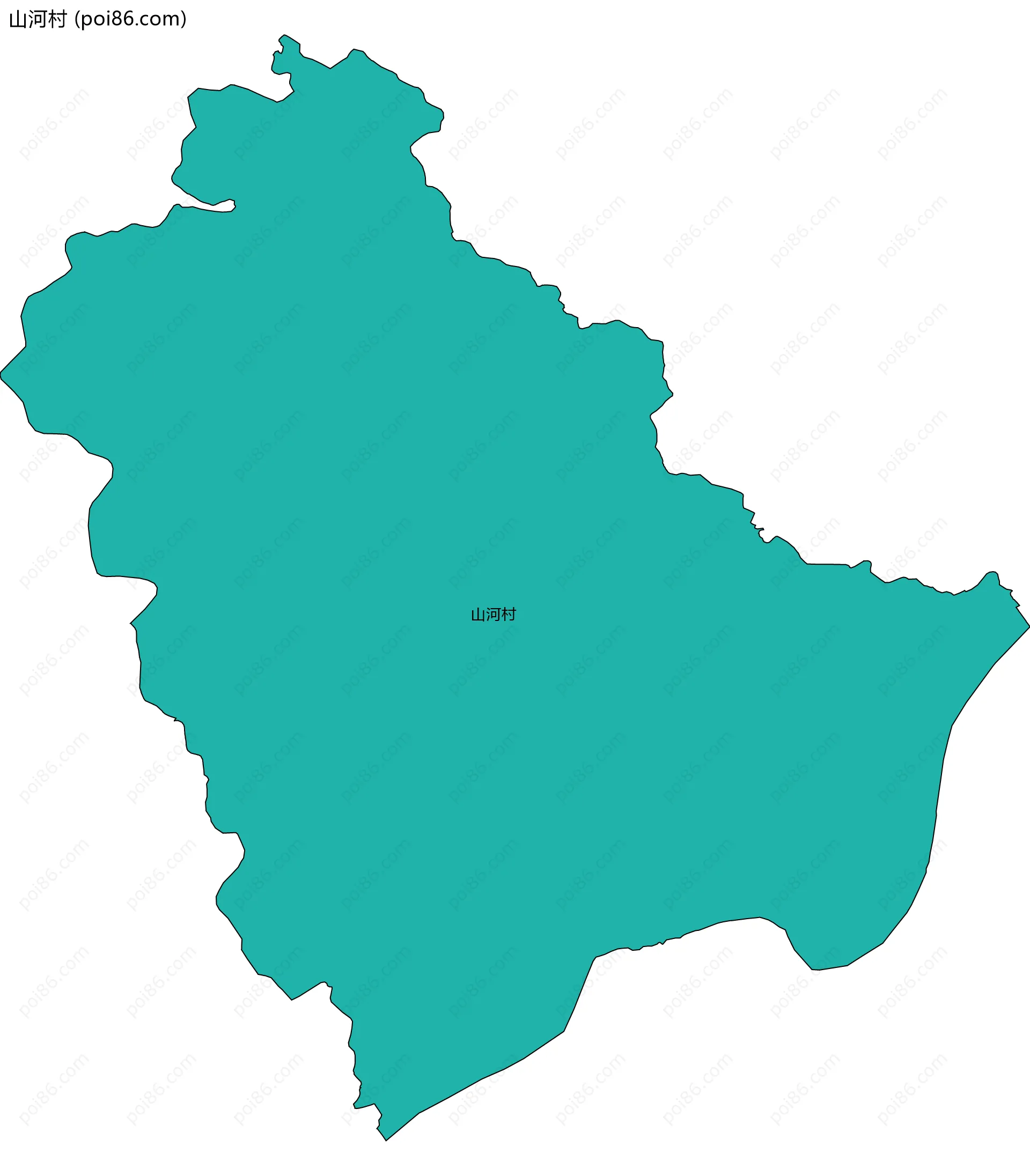 山河村边界地图