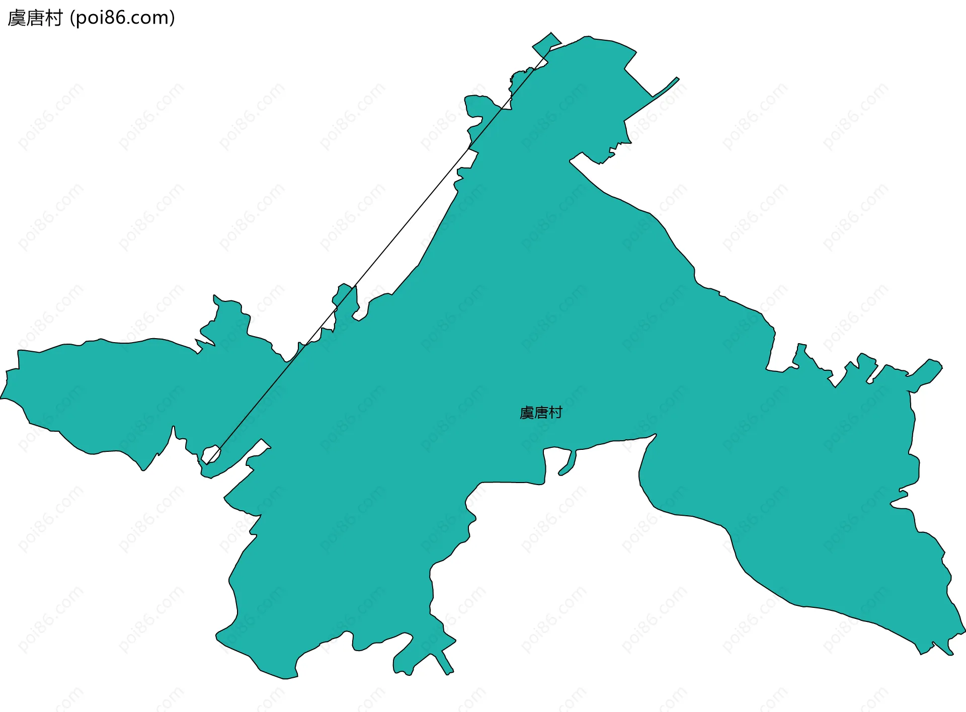 虞唐村边界地图