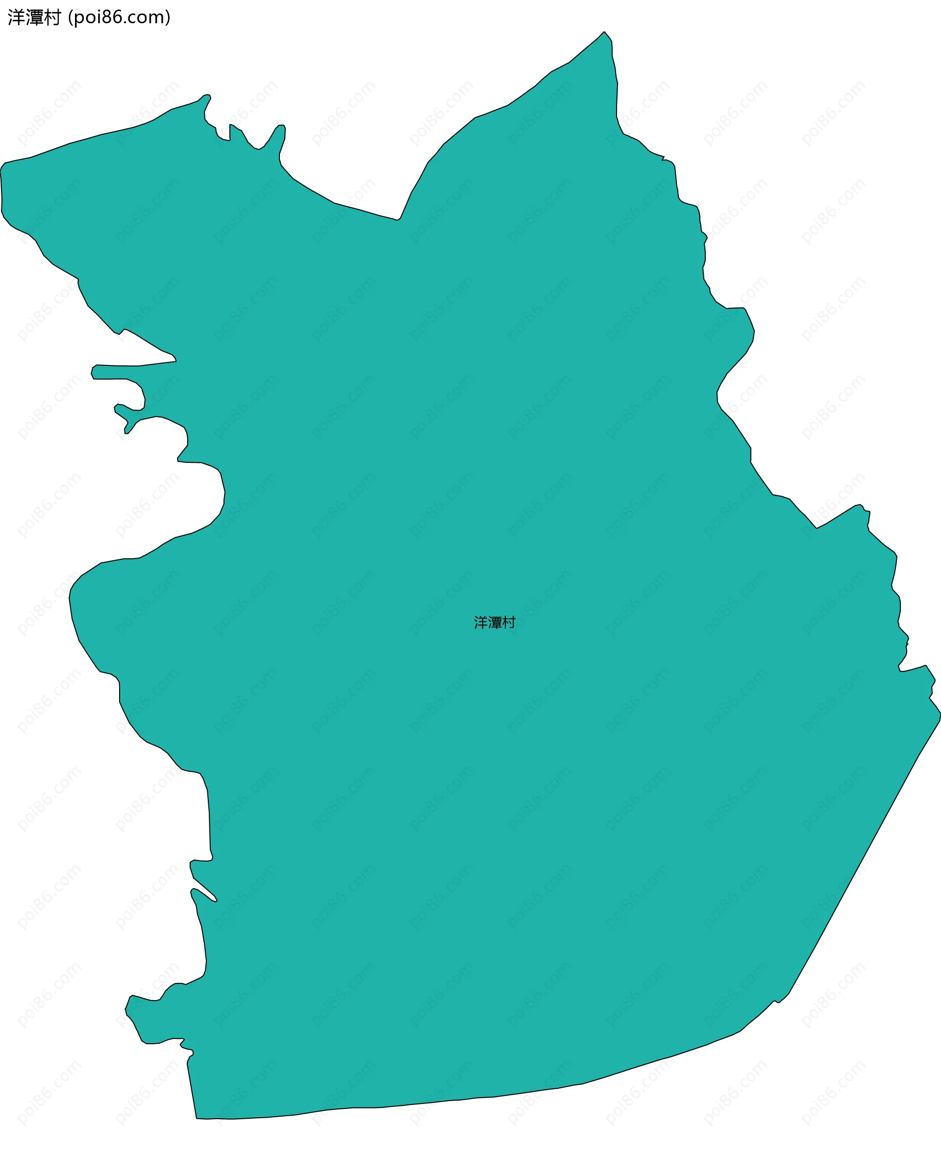 洋潭村边界地图