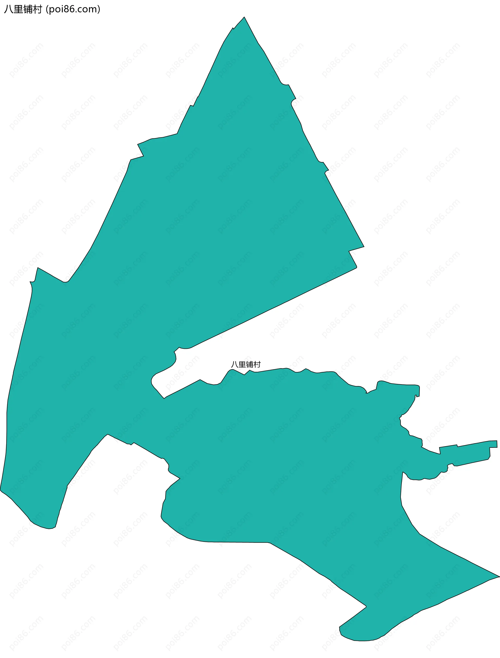 八里铺村边界地图