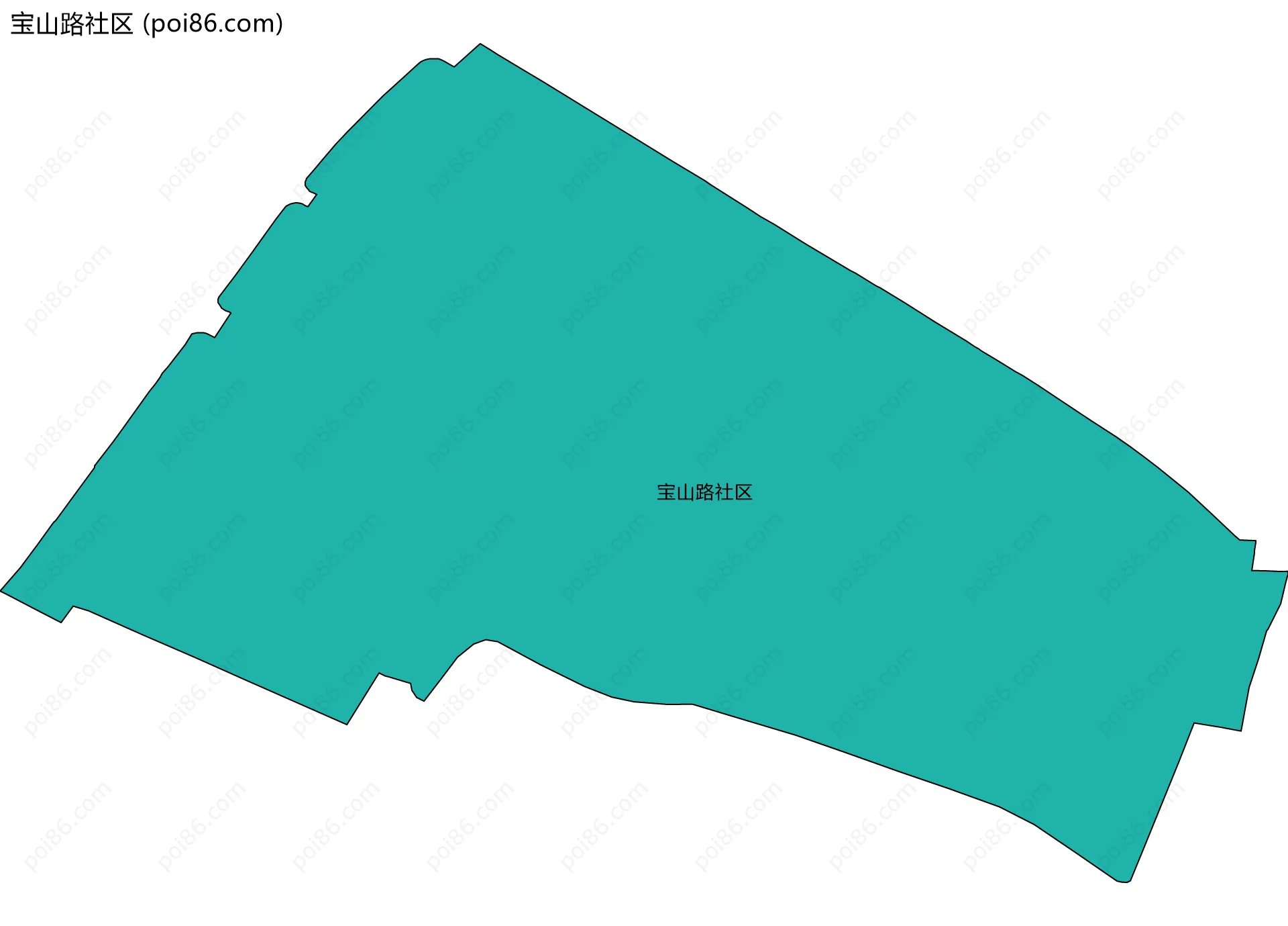 宝山路社区边界地图
