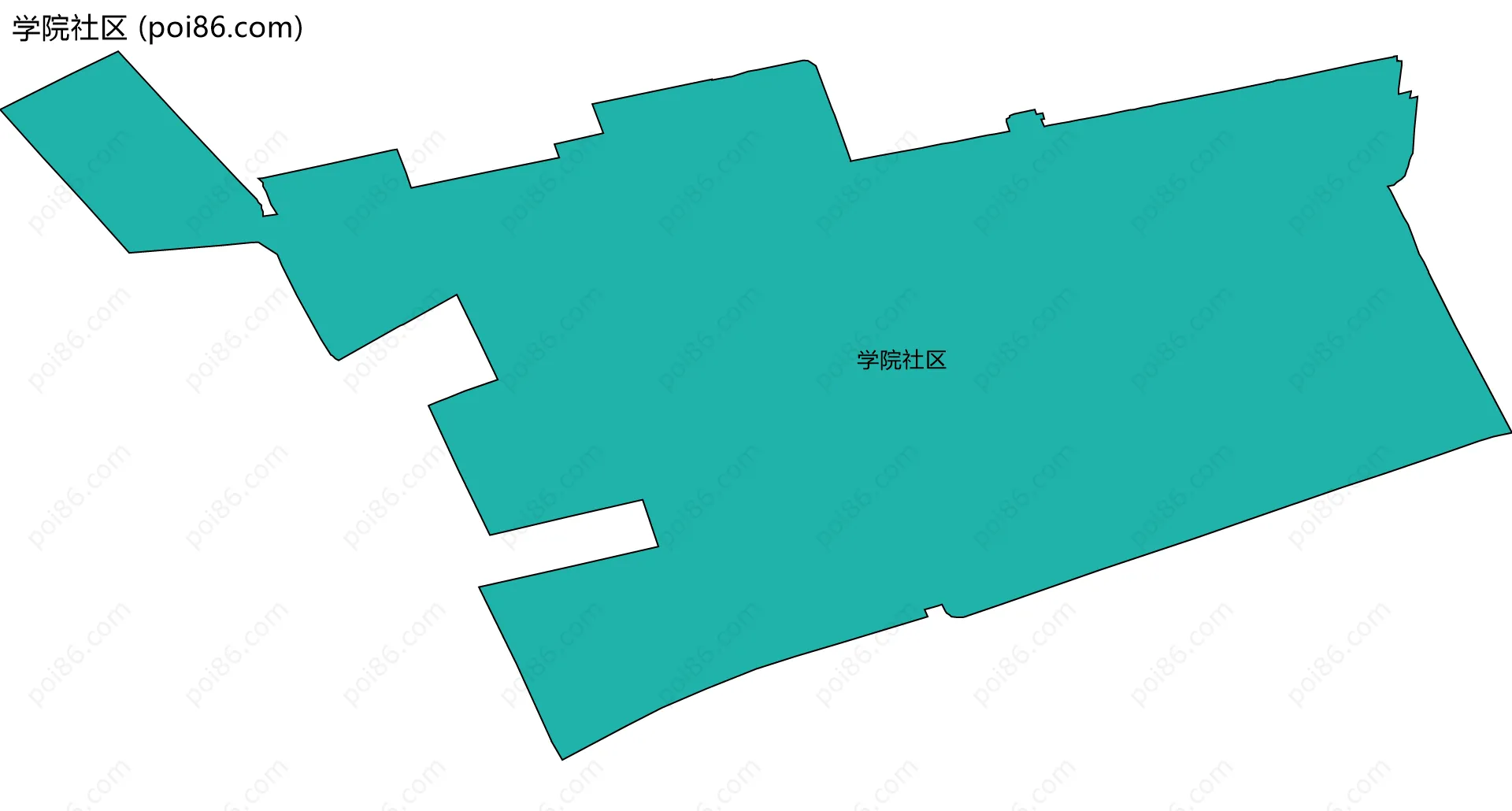 学院社区边界地图