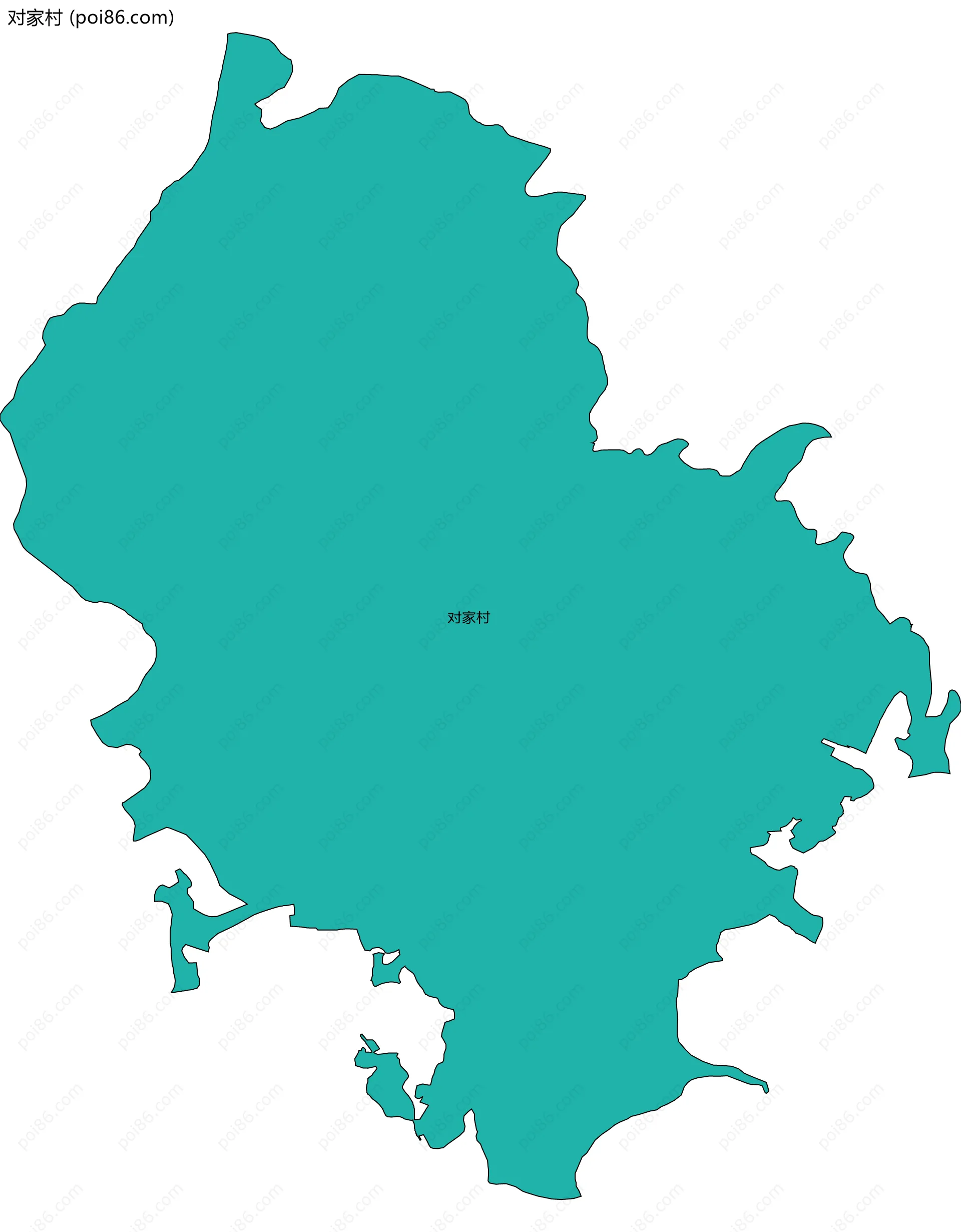 对家村边界地图
