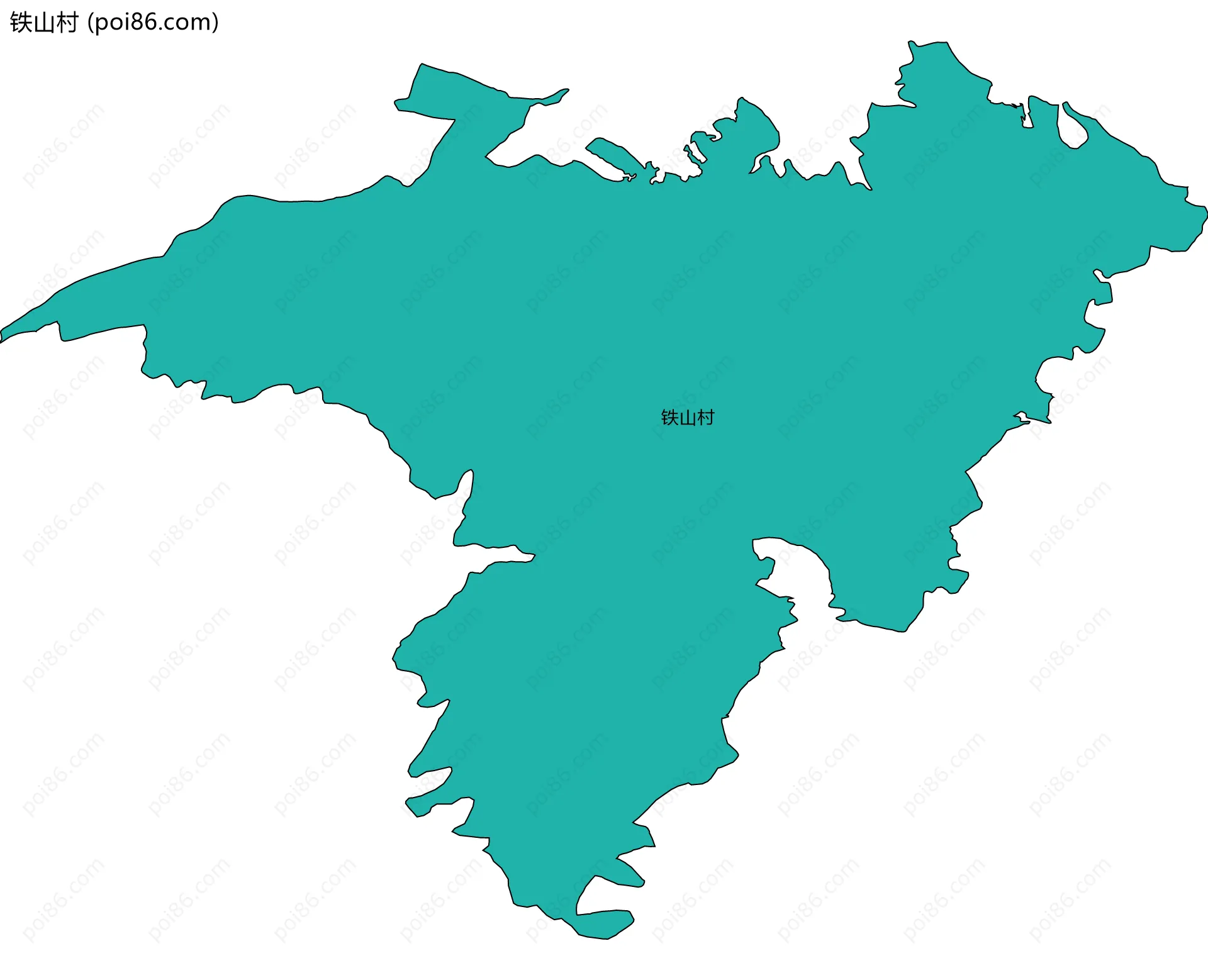 铁山村边界地图