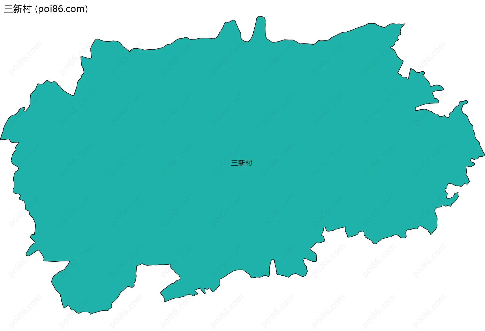 三新村边界地图