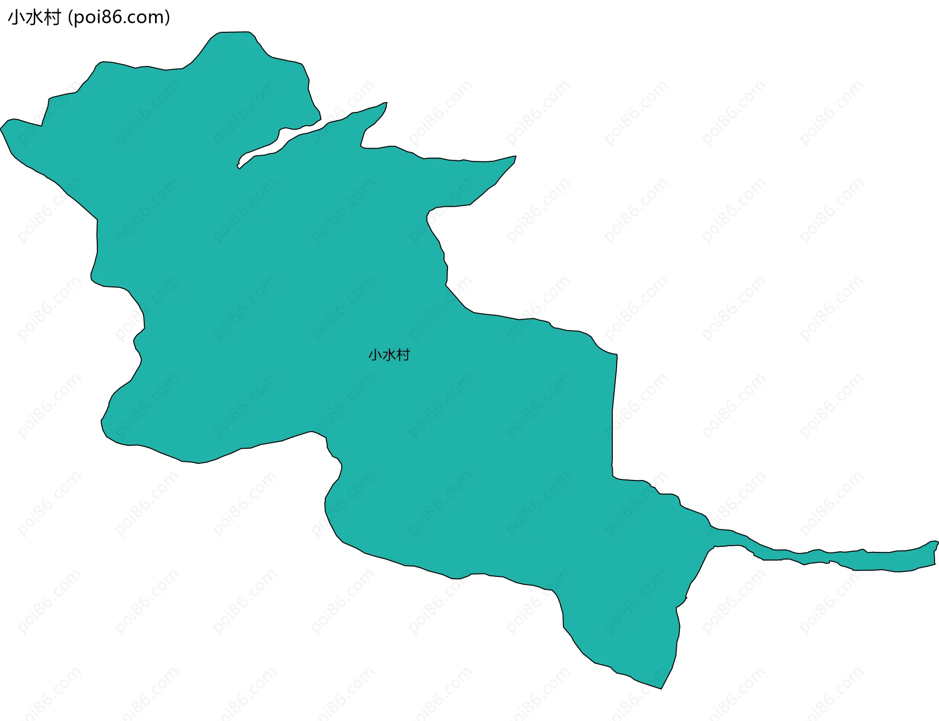 小水村边界地图