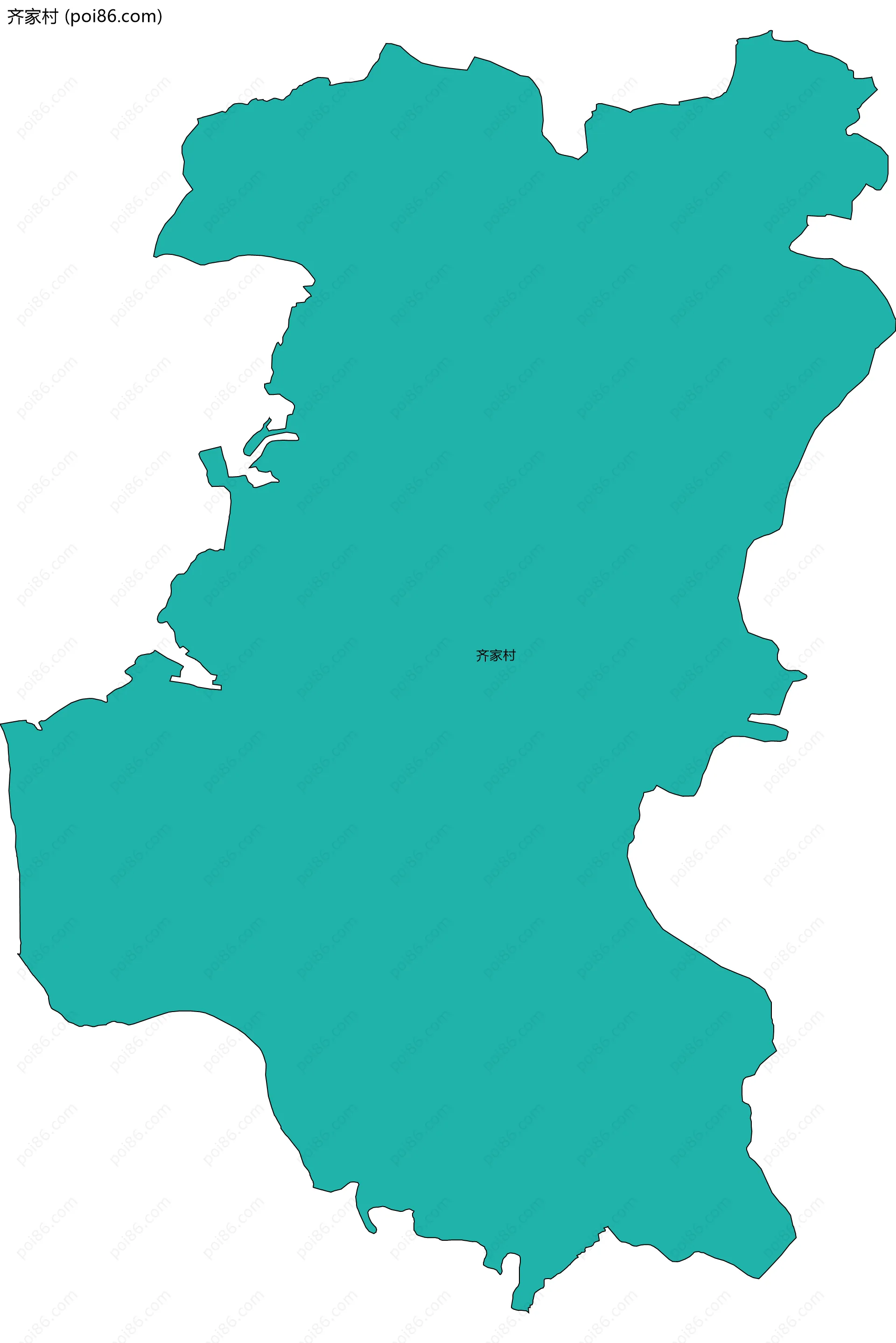 齐家村边界地图