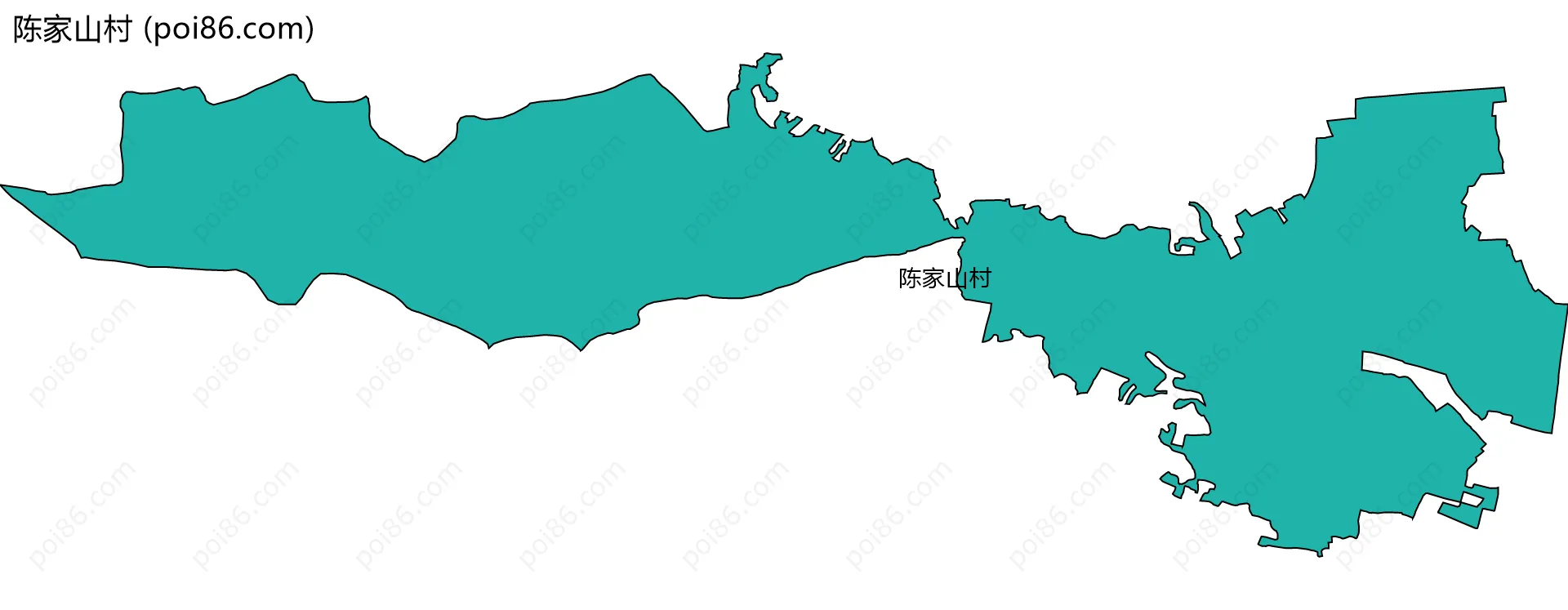 陈家山村边界地图