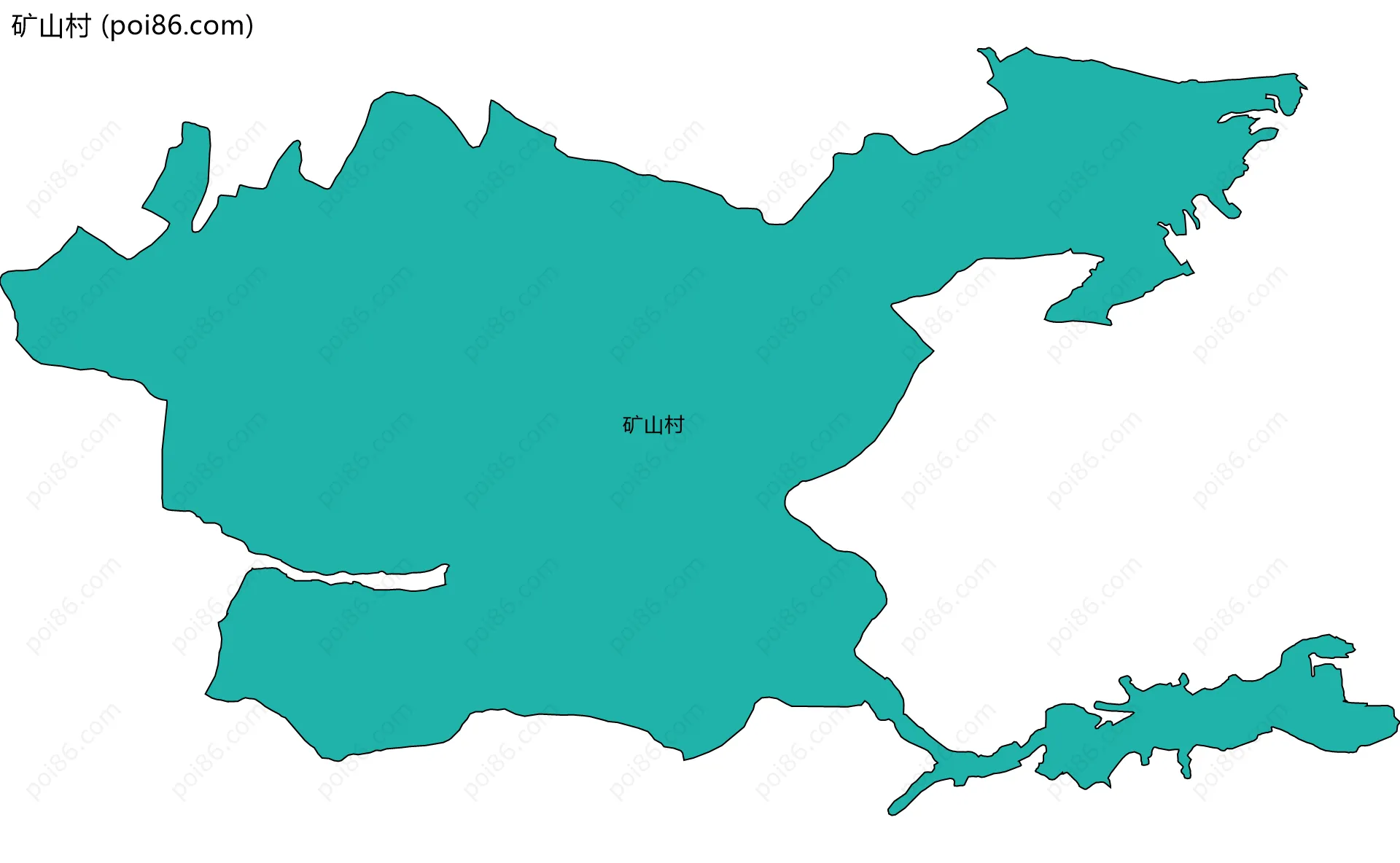 矿山村边界地图