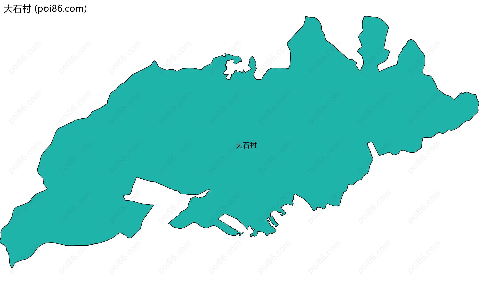 大石村边界地图