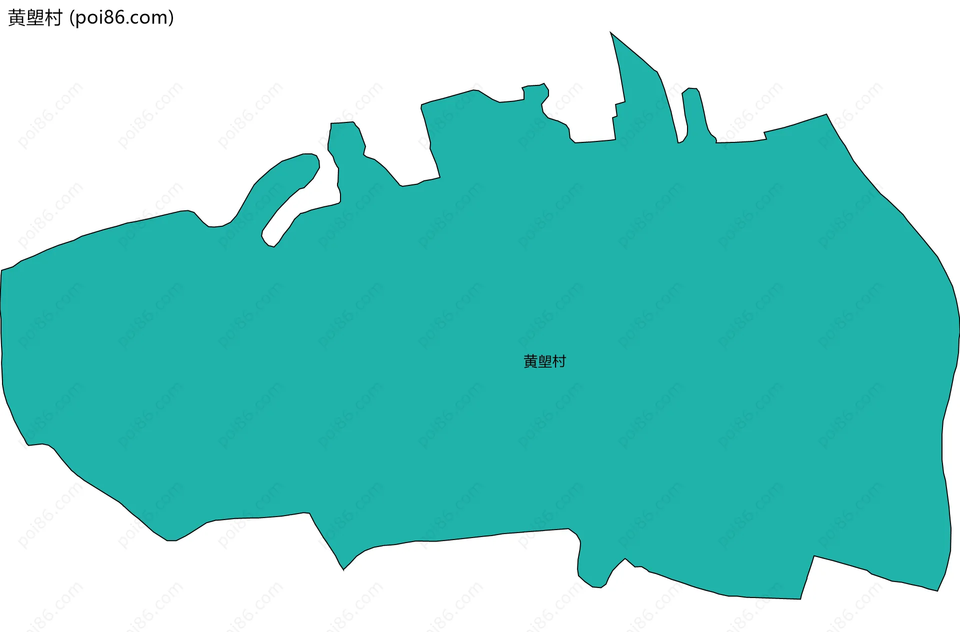 黄塱村边界地图