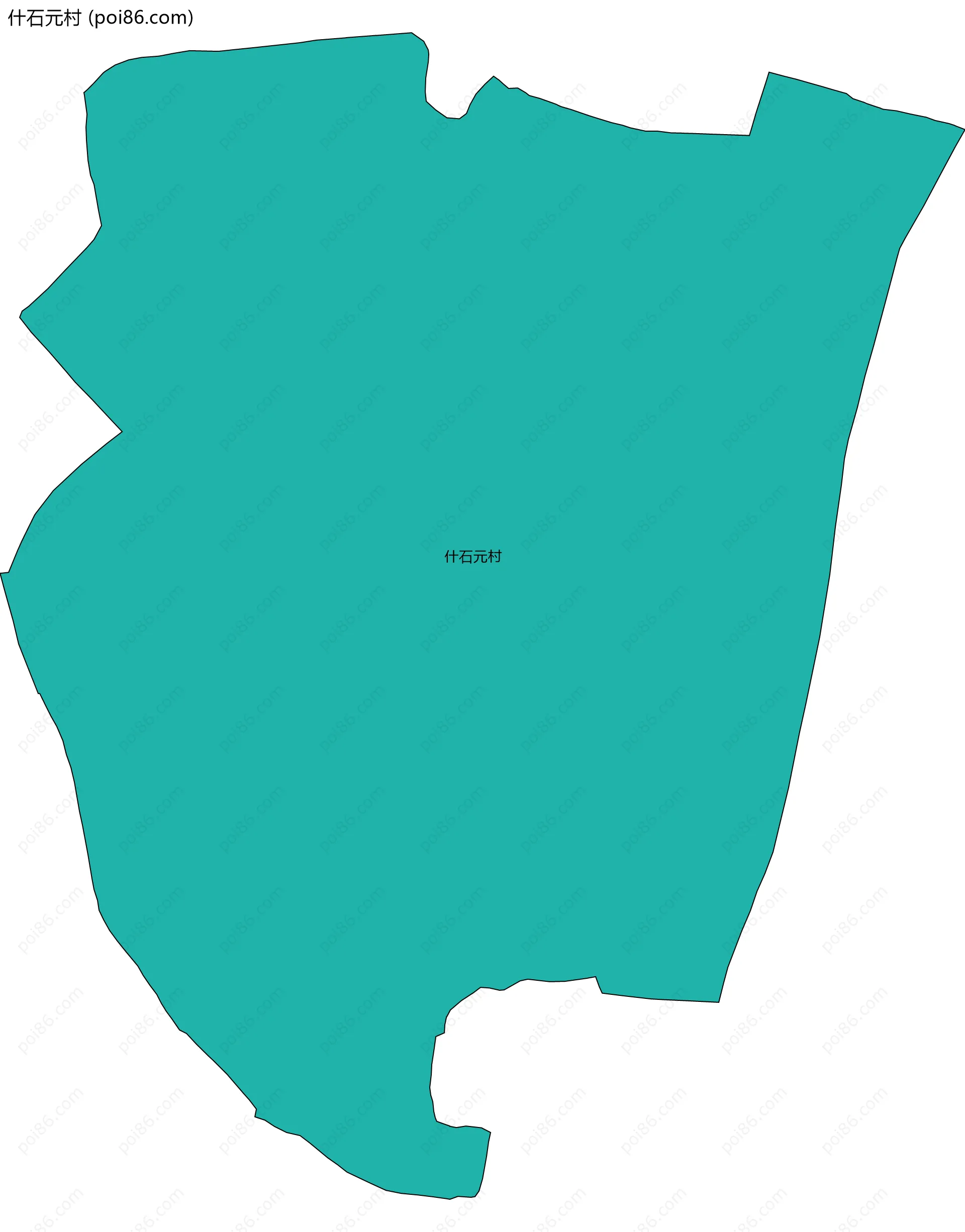 什石元村边界地图