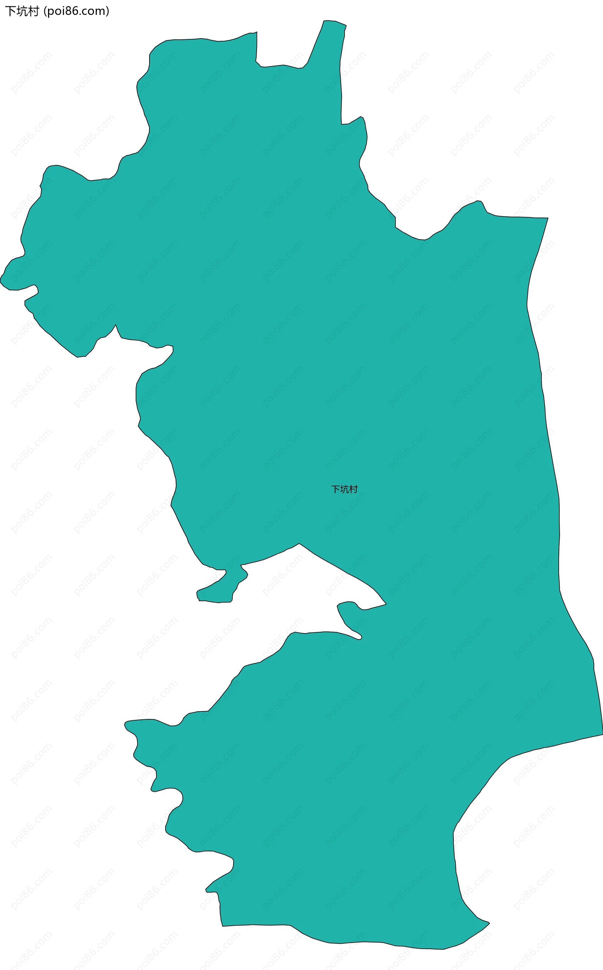 下坑村边界地图