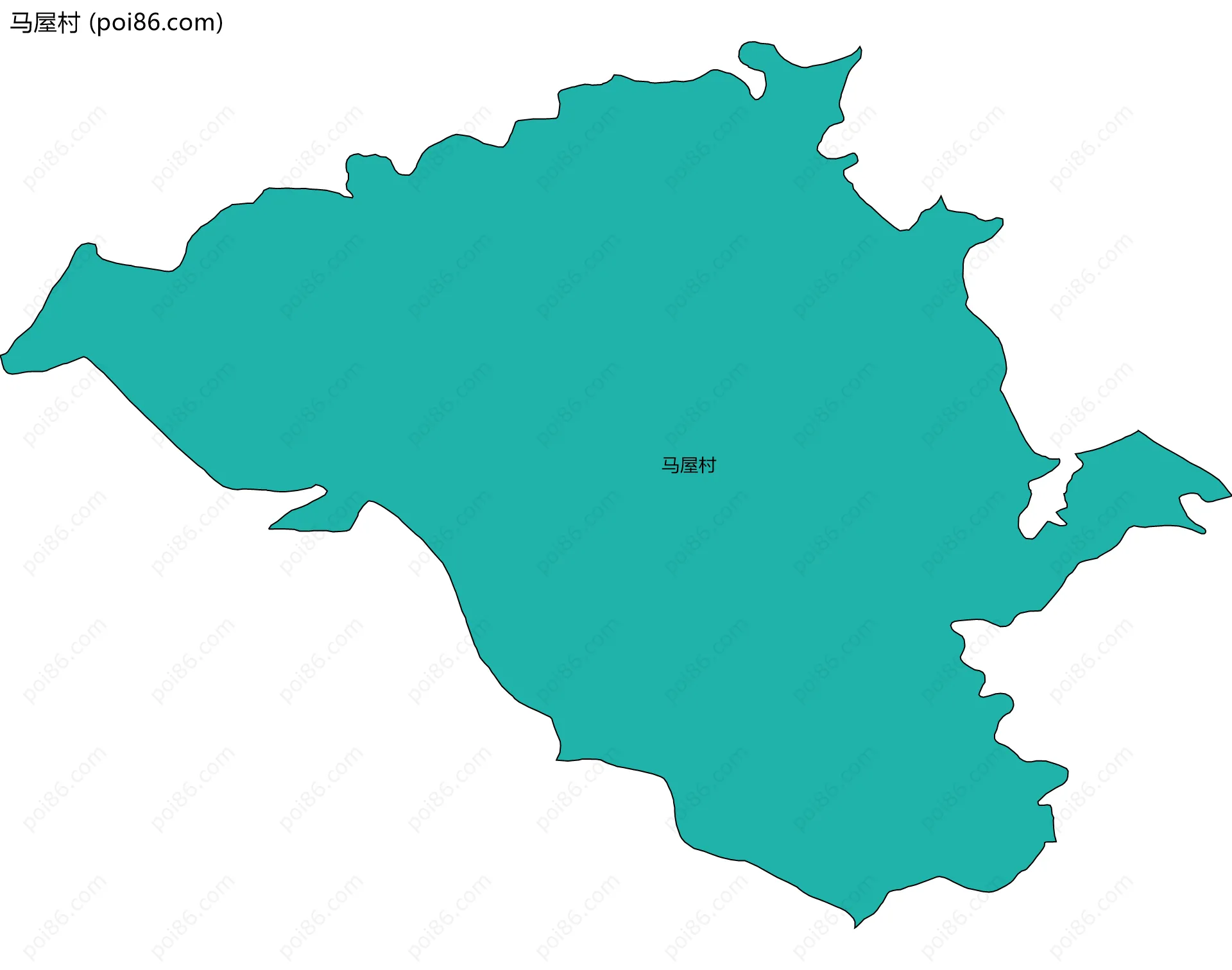 马屋村边界地图